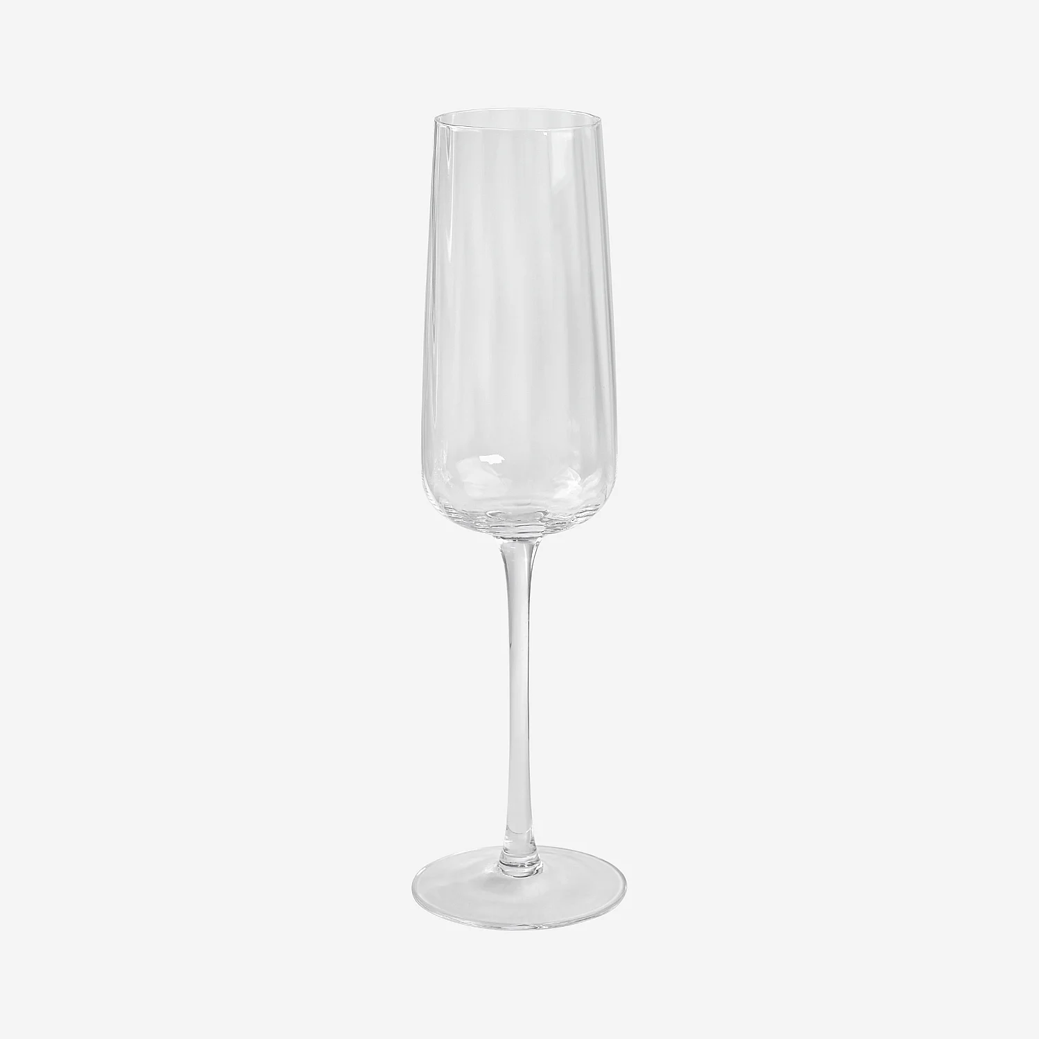 Lot de 6 flûtes à champagne en verre cristallin - 28cl - Transparent - 4