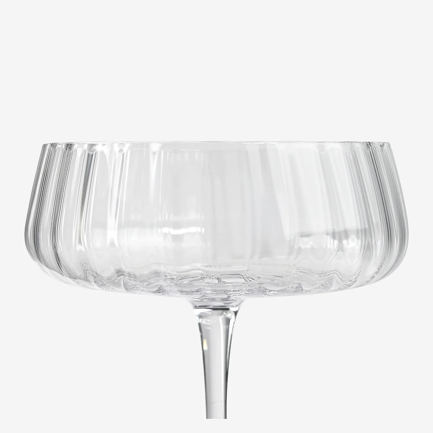 Lot de 6 coupes à champagne en verre cristallin - 32cl - Transparent - 3