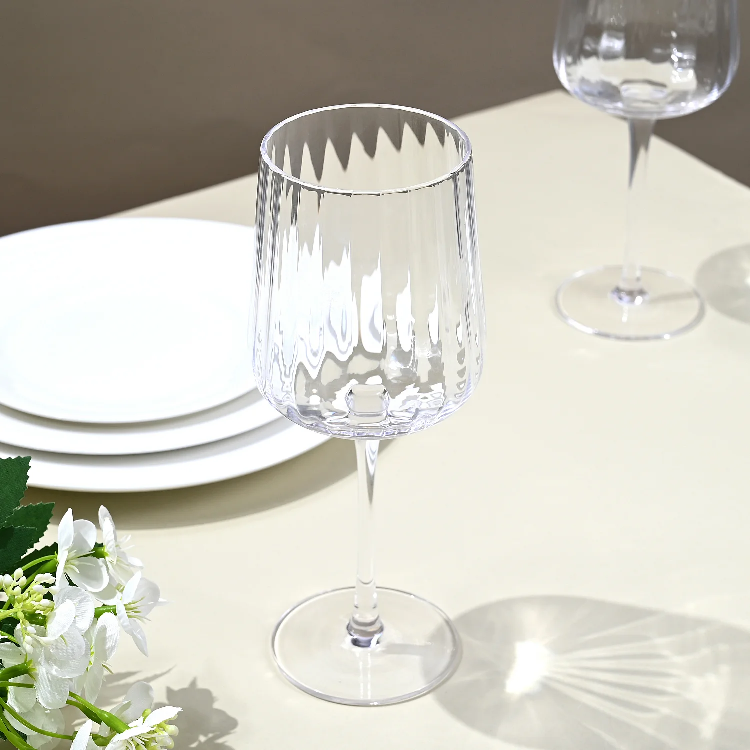 Lot de 6 verres à vin rouge en verre cristallin - 43cl - Transparent - 1