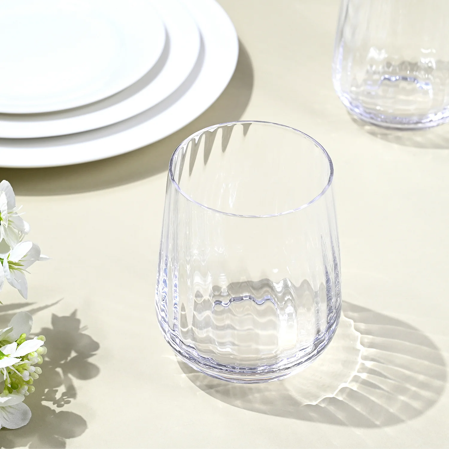 Lot de 6 verres à eau en verre cristallin - 35cl - Transparent - 1