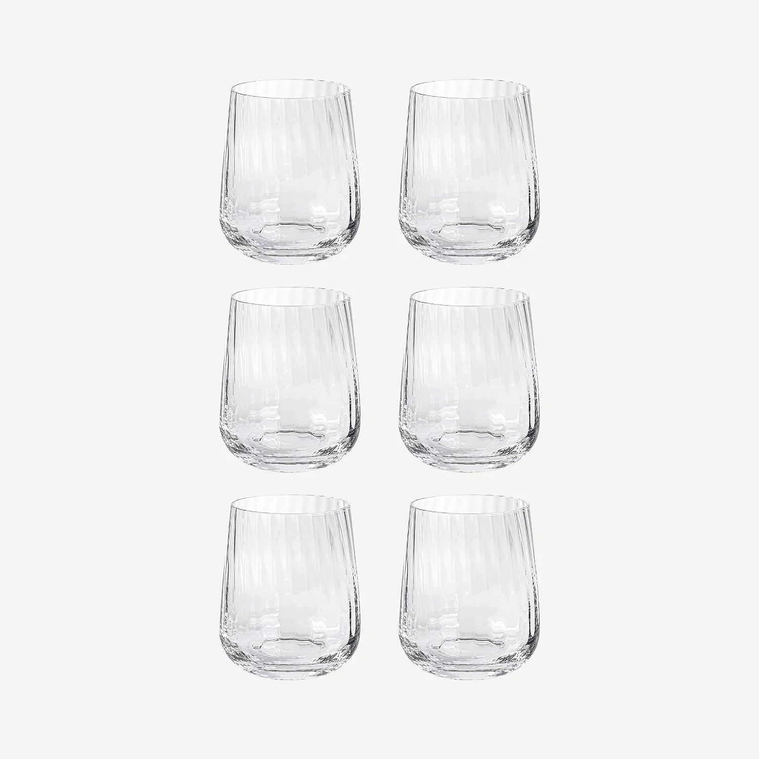 Lot de 6 verres à eau en verre cristallin - 35cl - Transparent - 2