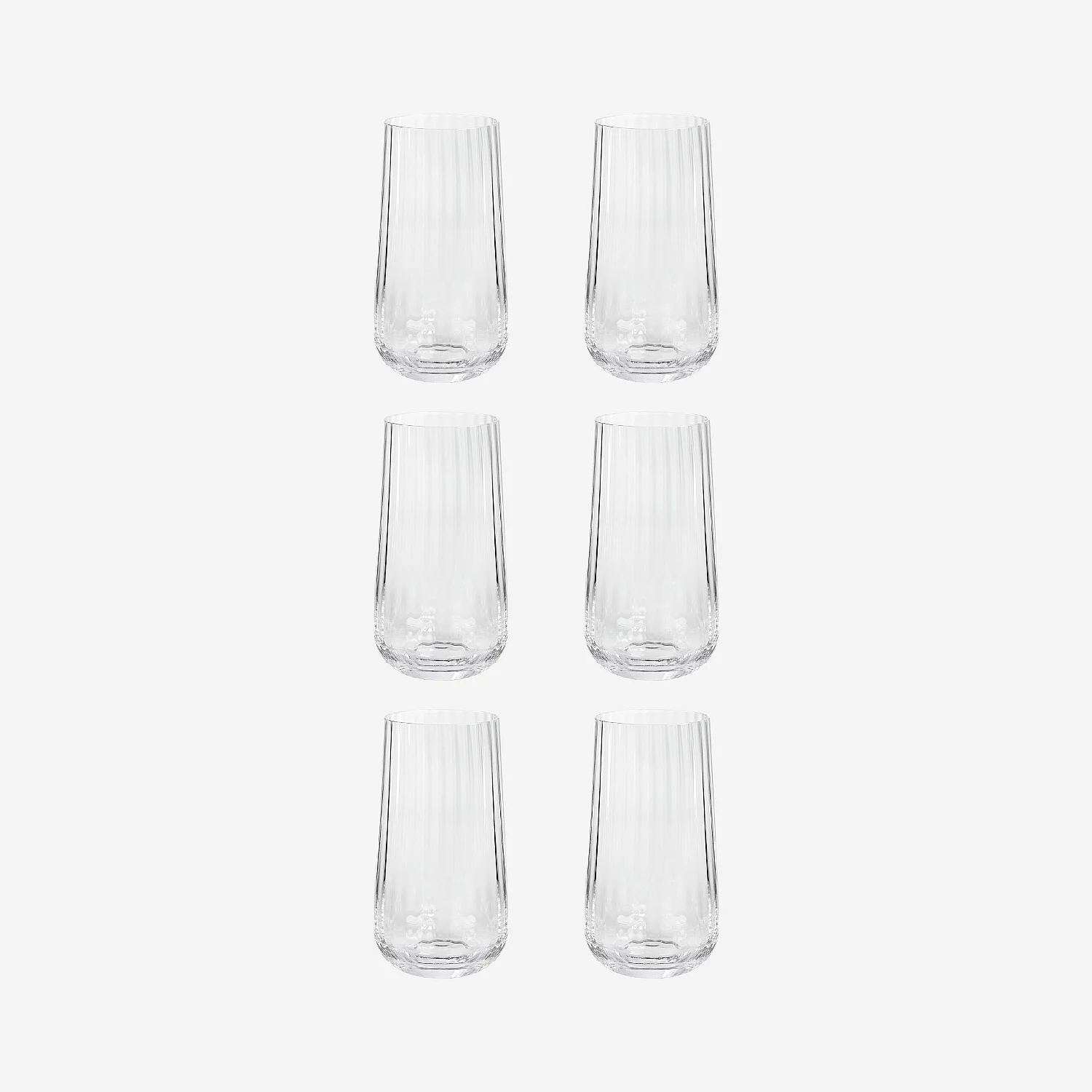 Lot de 6 verres à orangeade en verre cristallin - 50cl - Transparent - 2