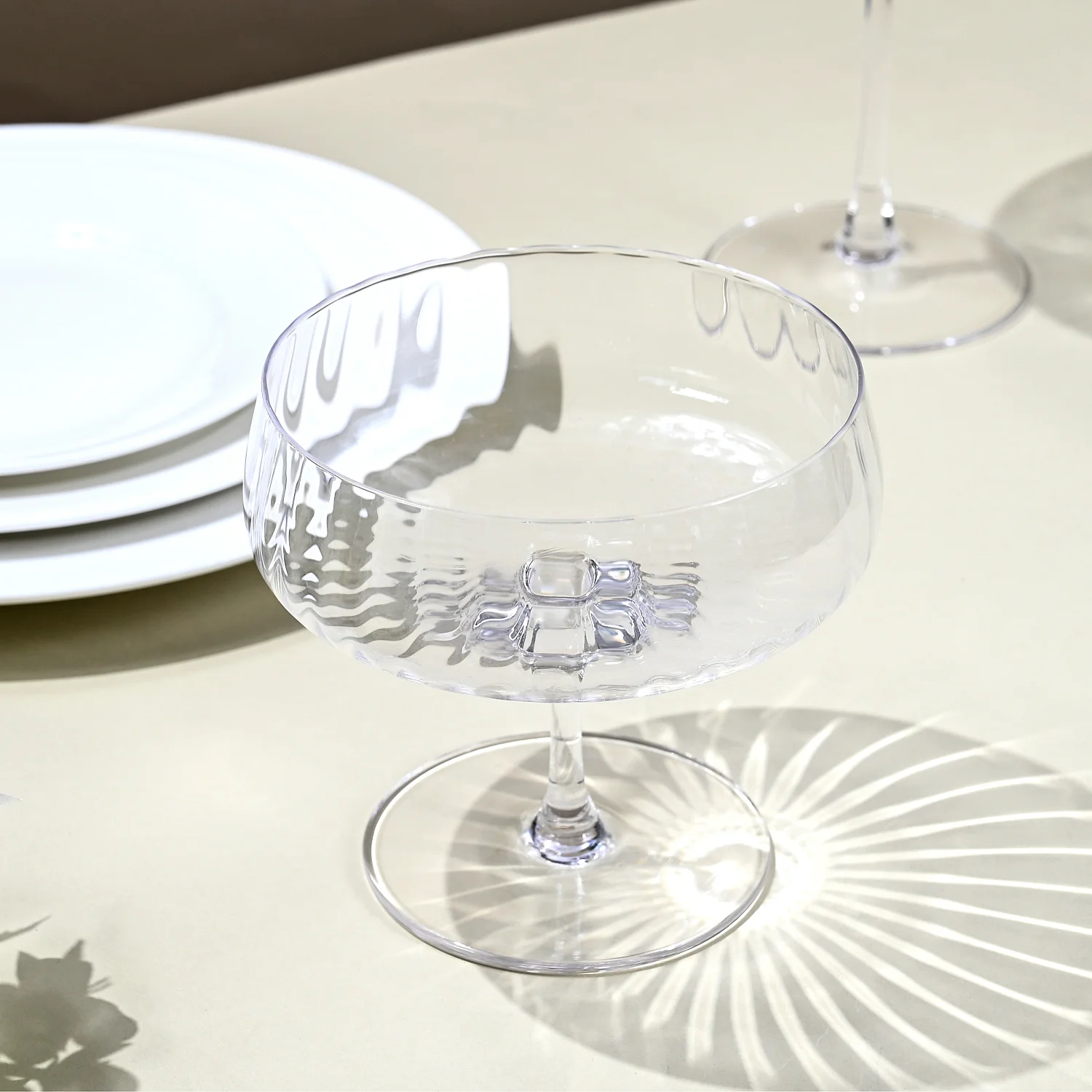 Lot de 6 coupes à glace en verre cristallin - 28cl - Transparent - 1