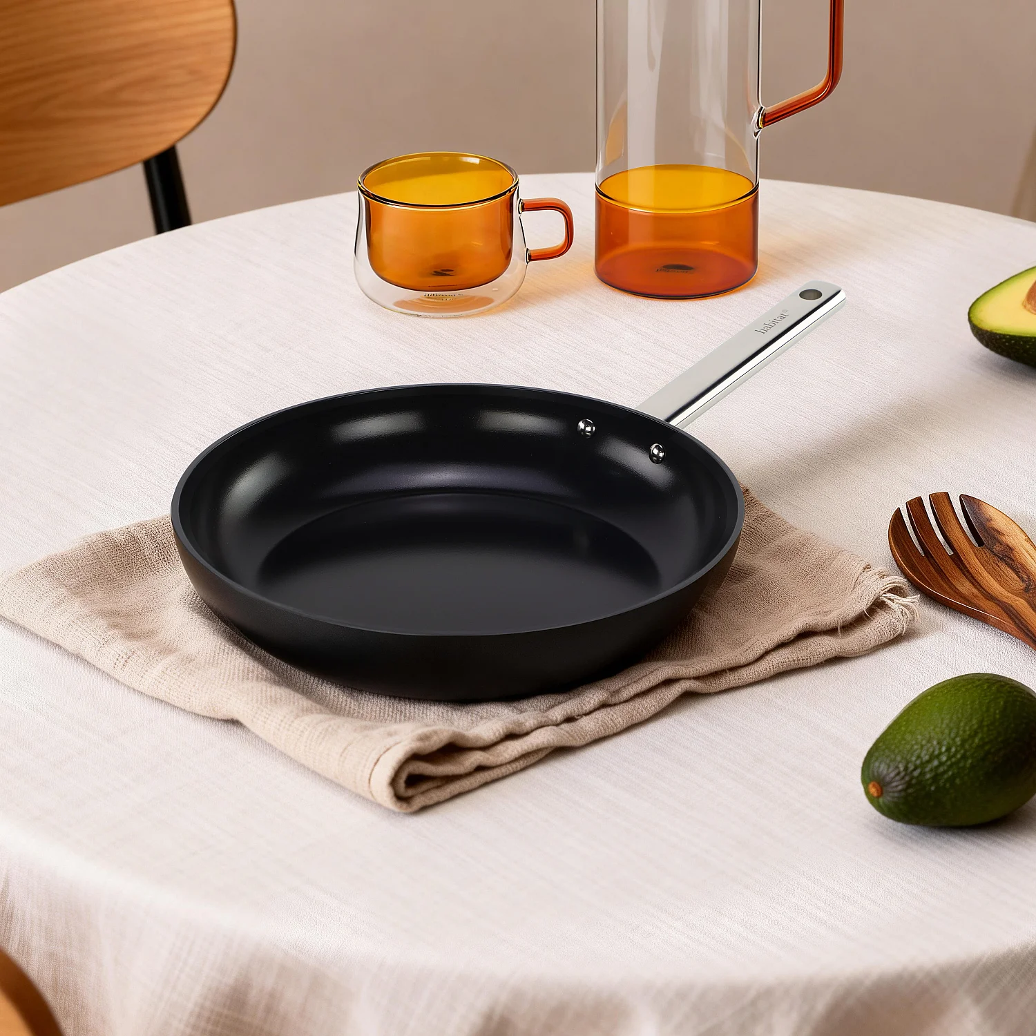 Poêle en aluminium avec revêtement céramique tous feux - 28 cm - Noir  - 1