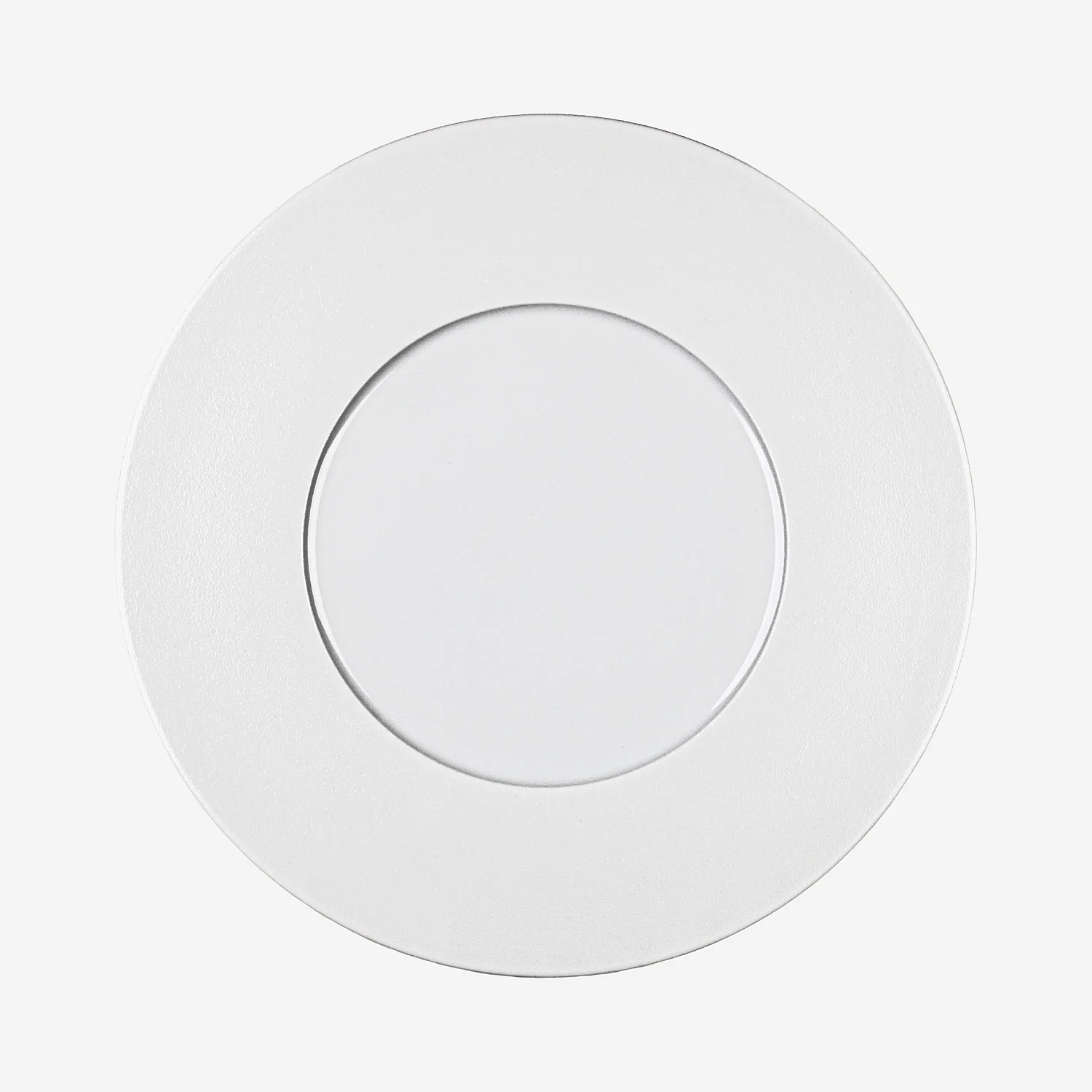 Lot de 6 assiettes plates en porcelaine - 27 cm - Blanc - 3