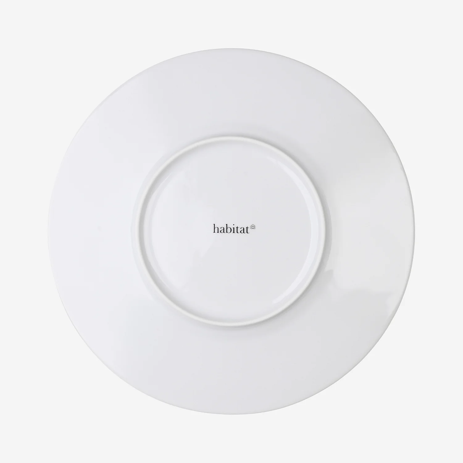 Lot de 6 assiettes plates en porcelaine - 27 cm - Blanc - 4