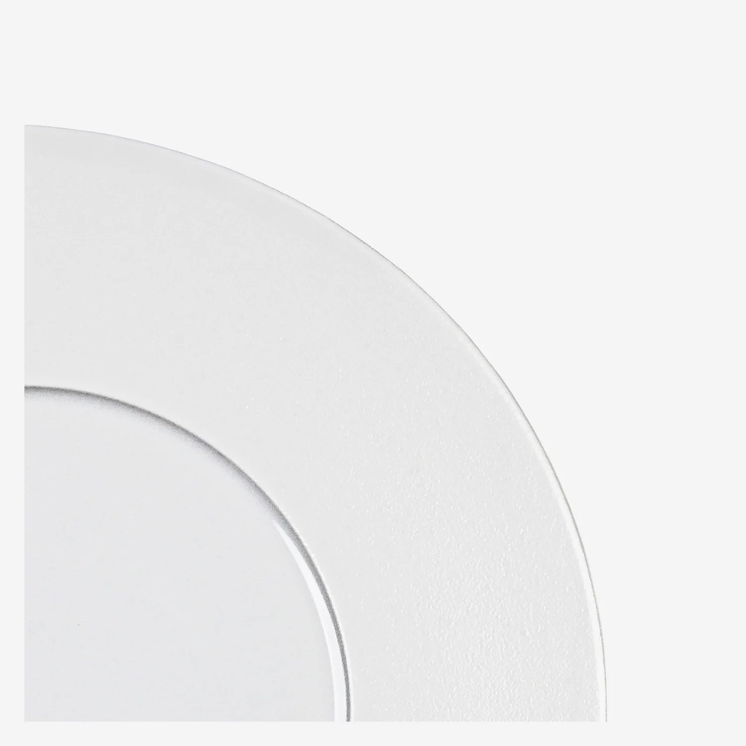 Lot de 6 assiettes plates en porcelaine - 27 cm - Blanc - 2