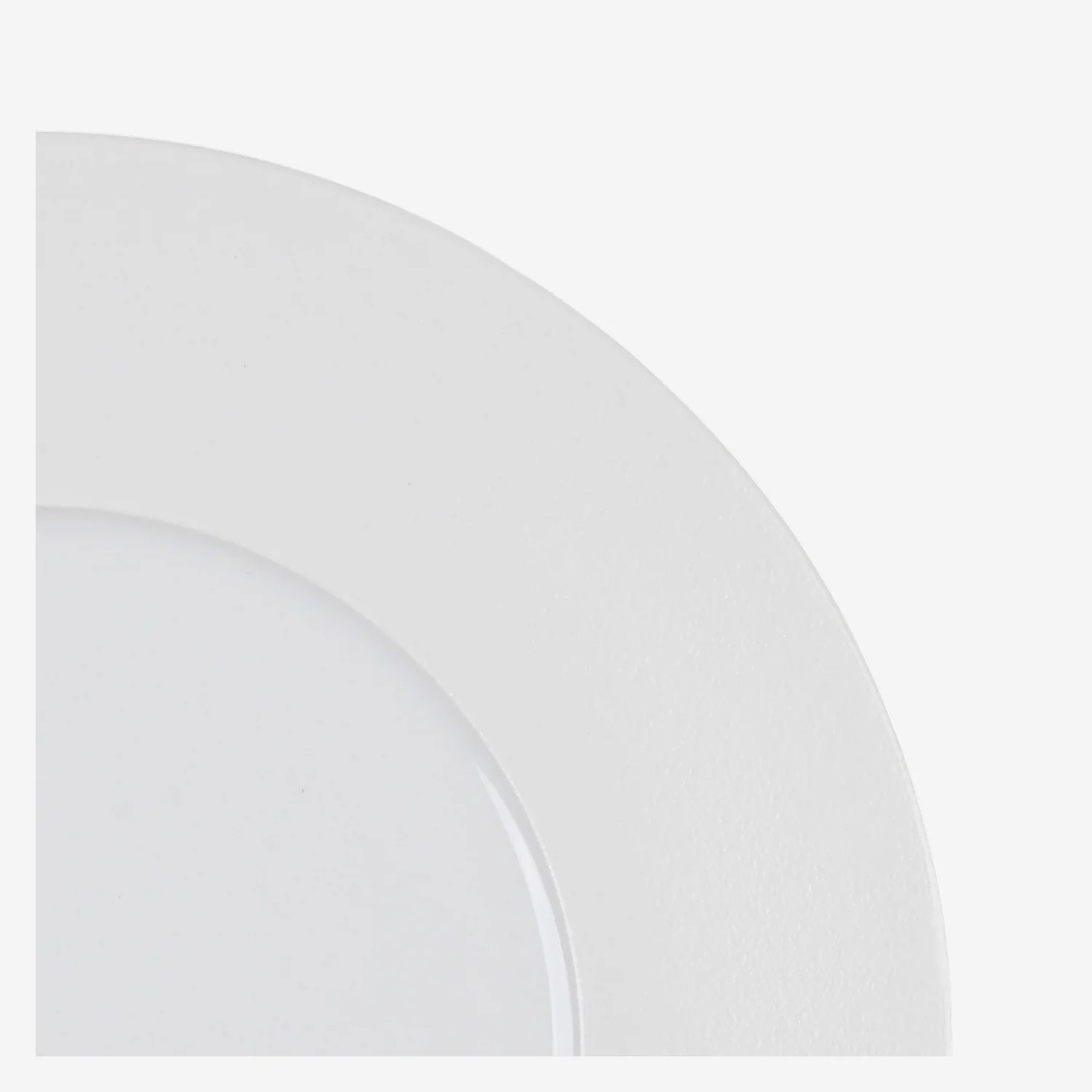 Lot de 6 grandes assiettes plates en porcelaine - 29 cm - Blanc - 2