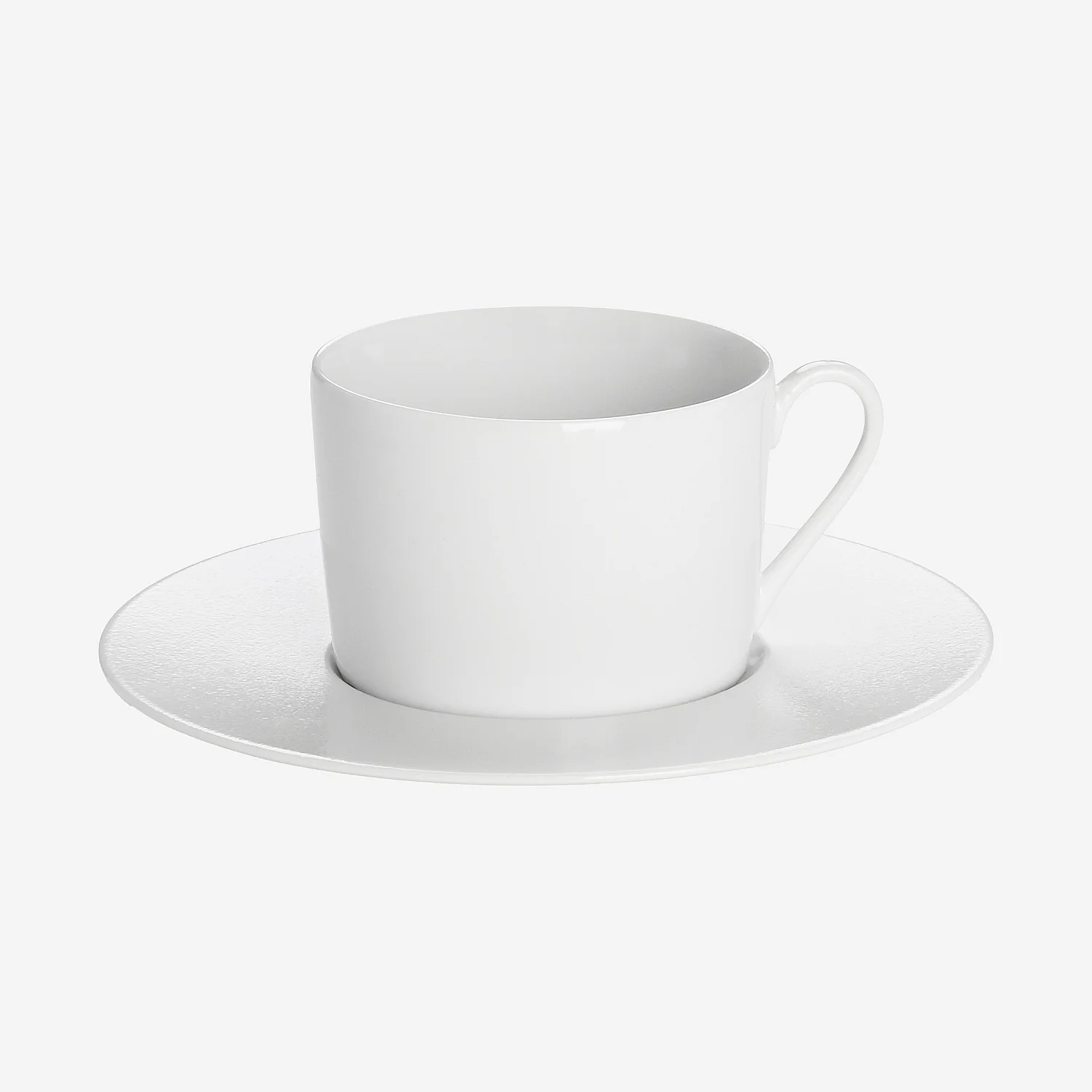 Lot de 6 tasses à café avec soucoupes en porcelaine - 12 cl - Blanc - 3