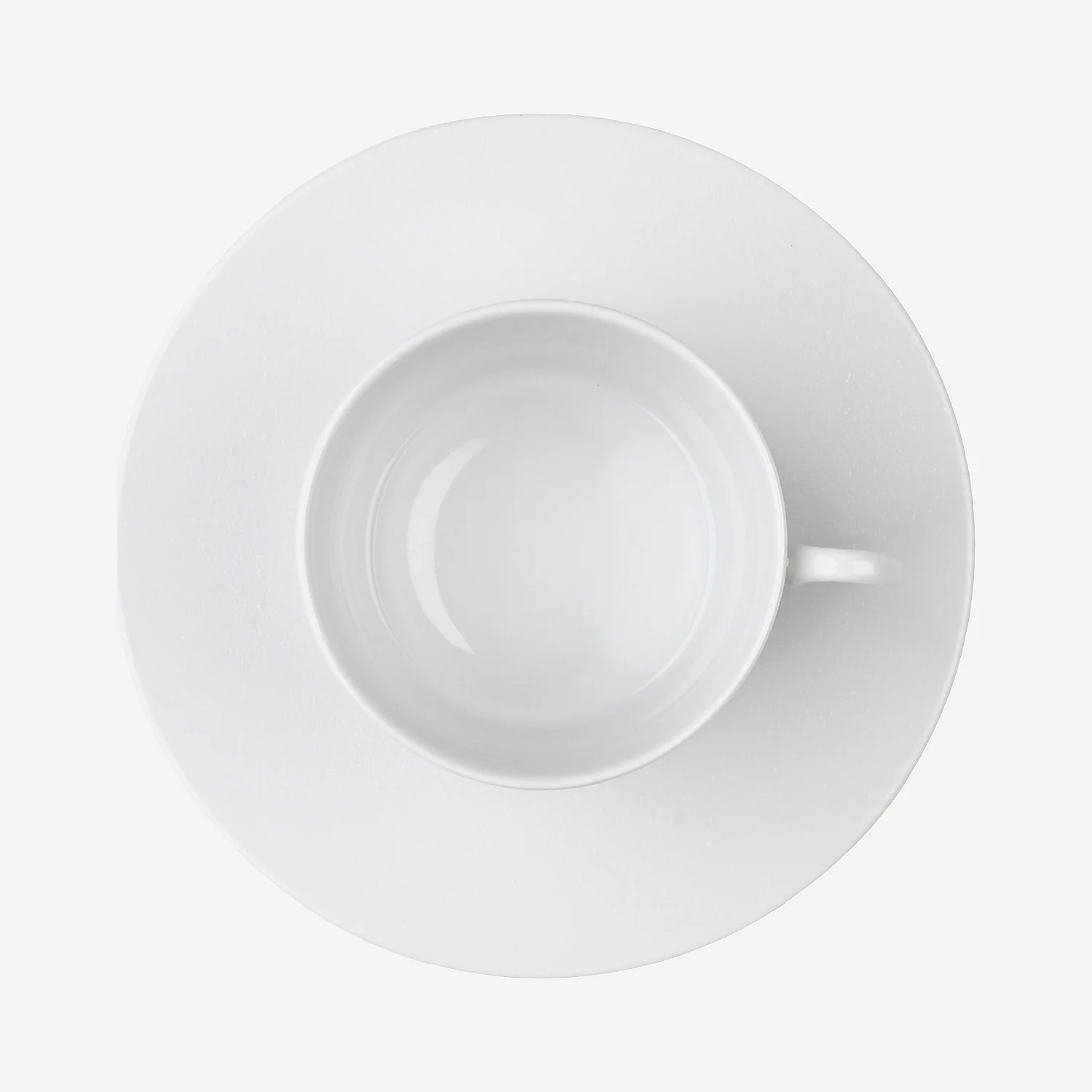 Lot de 6 tasses à café avec soucoupes en porcelaine - 12 cl - Blanc - 4