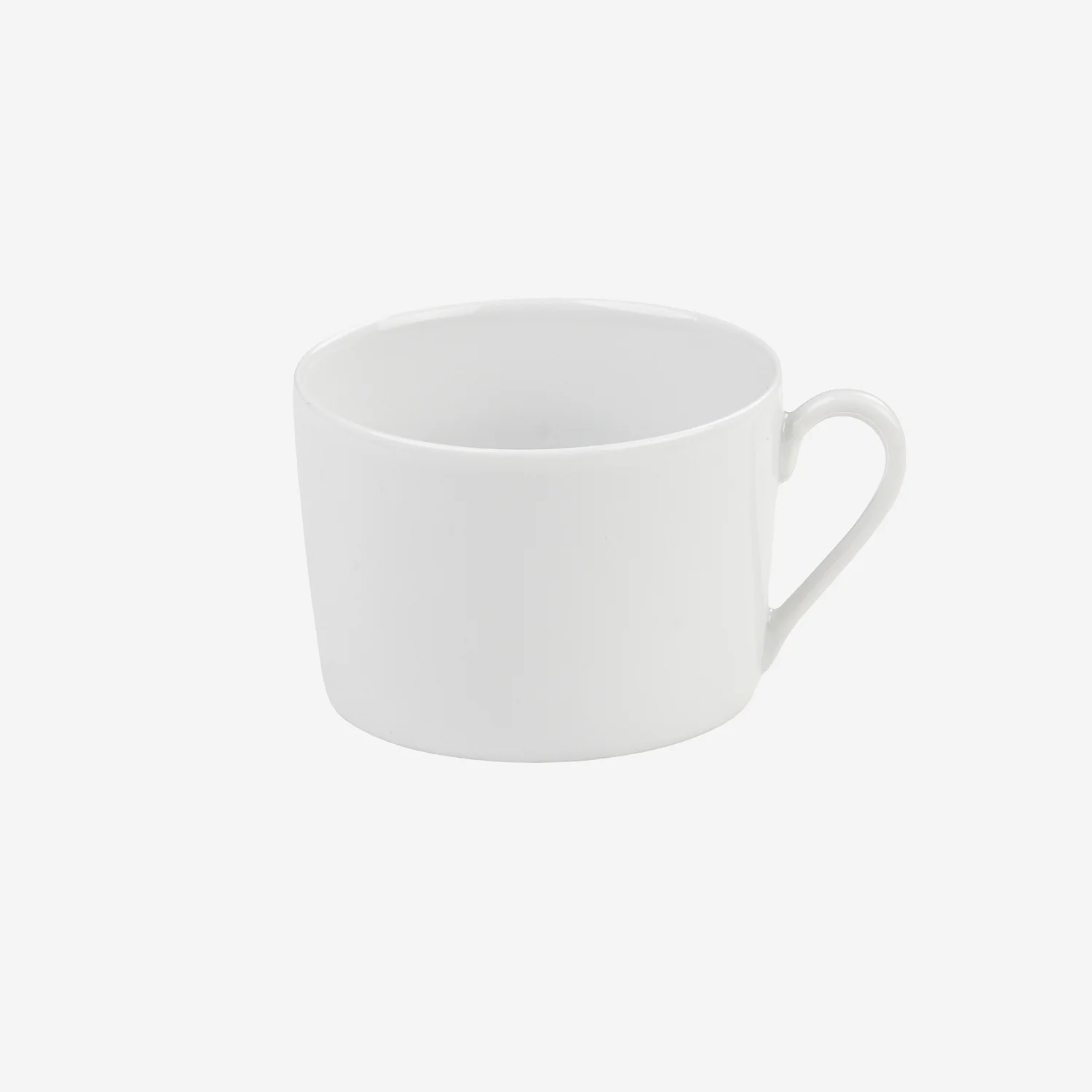 Lot de 6 tasses à café avec soucoupes en porcelaine - 12 cl - Blanc - 2