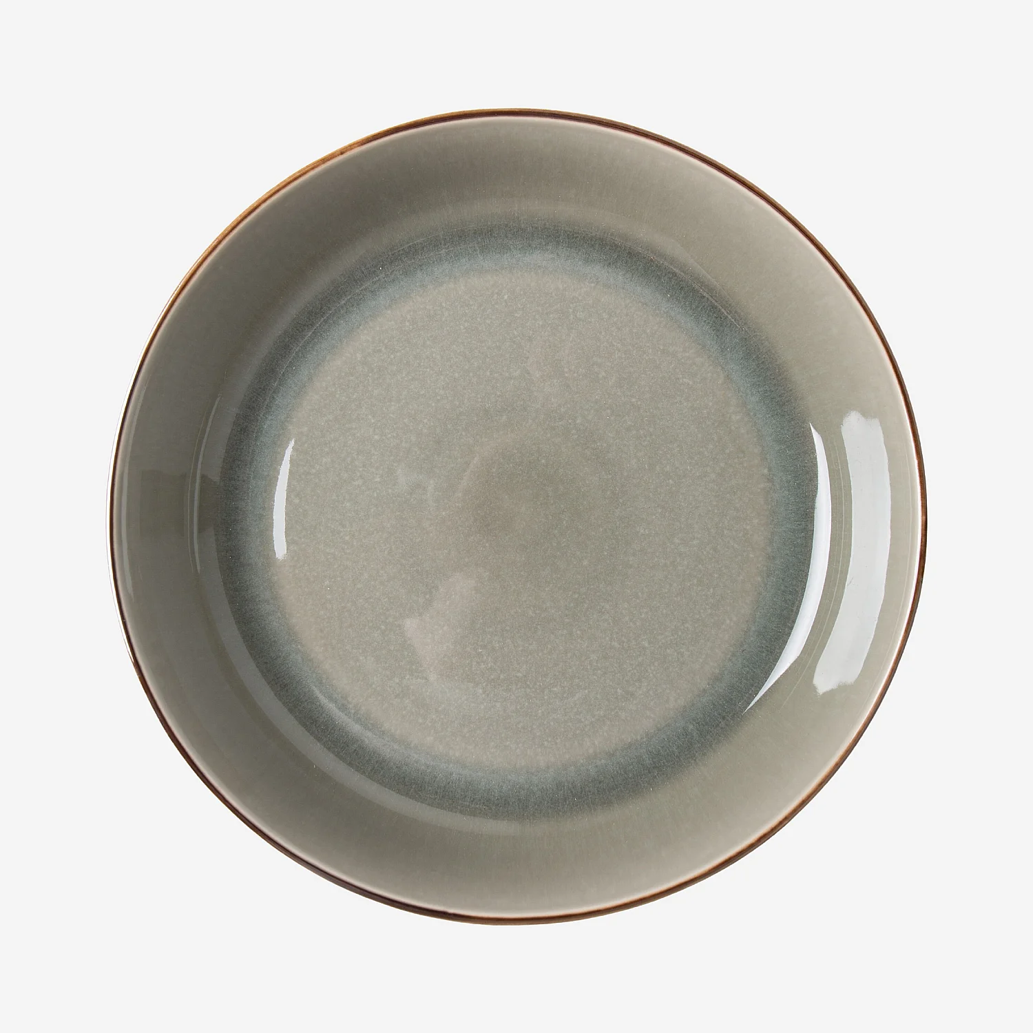 Service de table 18 pièces en grès à émail réactif - Vert fumé - 4