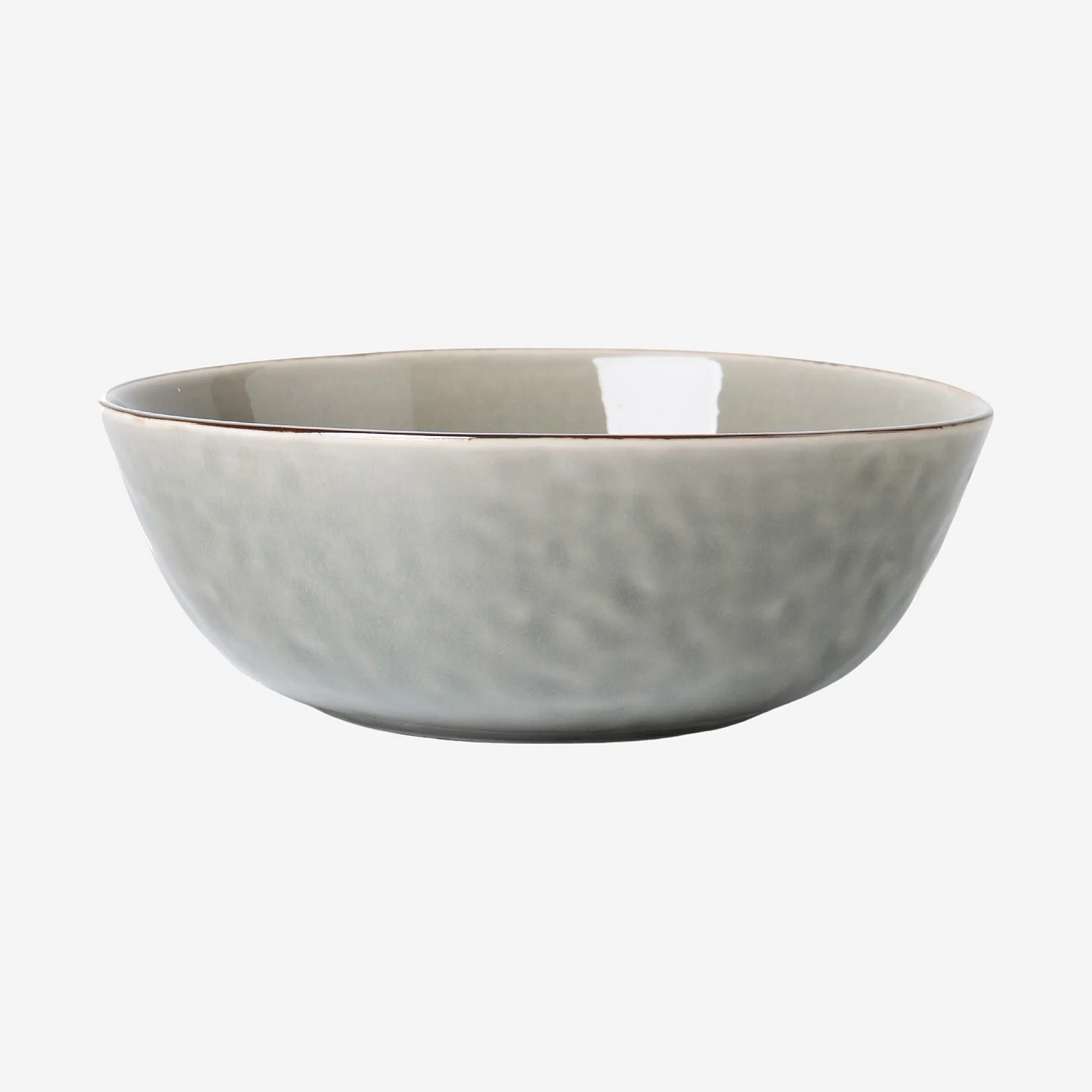 Lot de 6 bols en grès à émail réactif - Vert fumé - 3