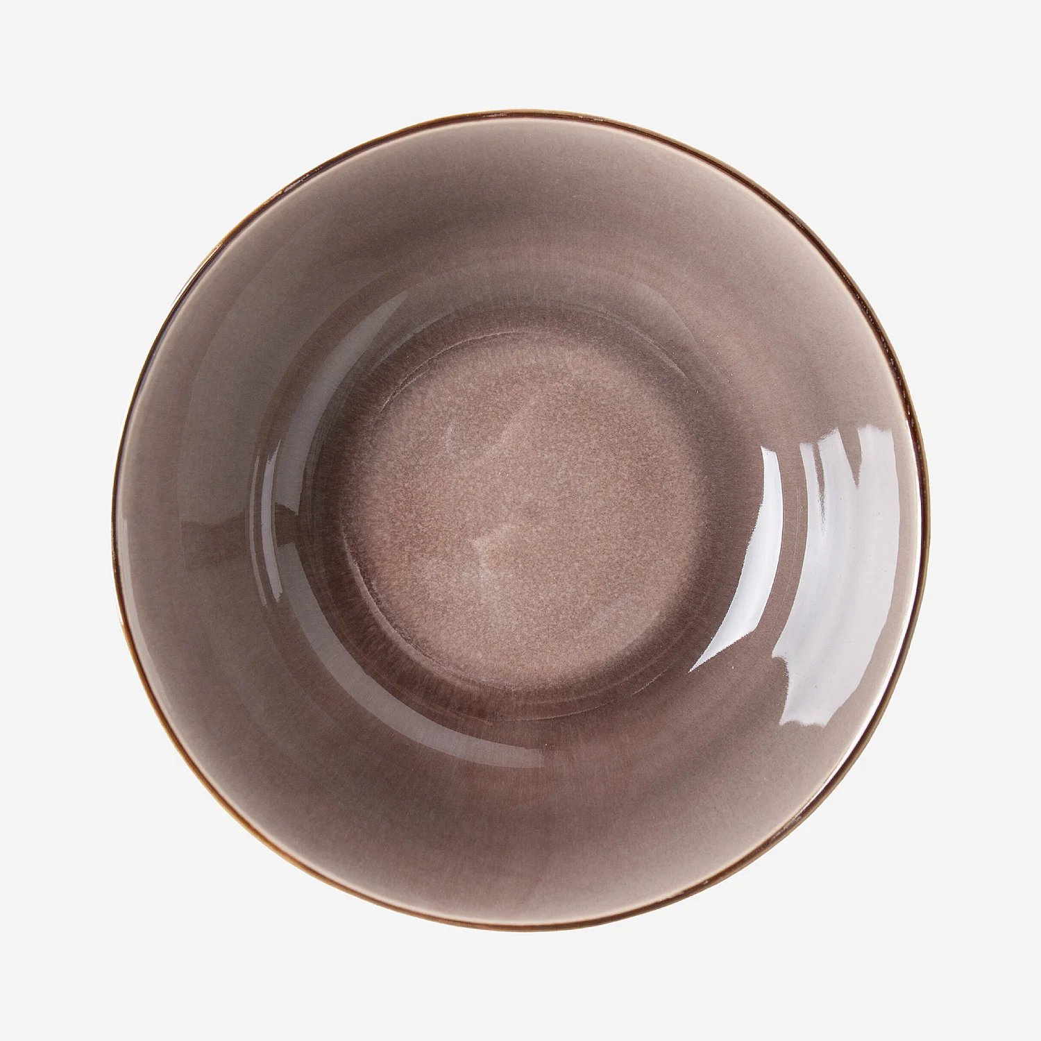 Lot de 6 bols en grès à émail réactif - Marron glacé - 2