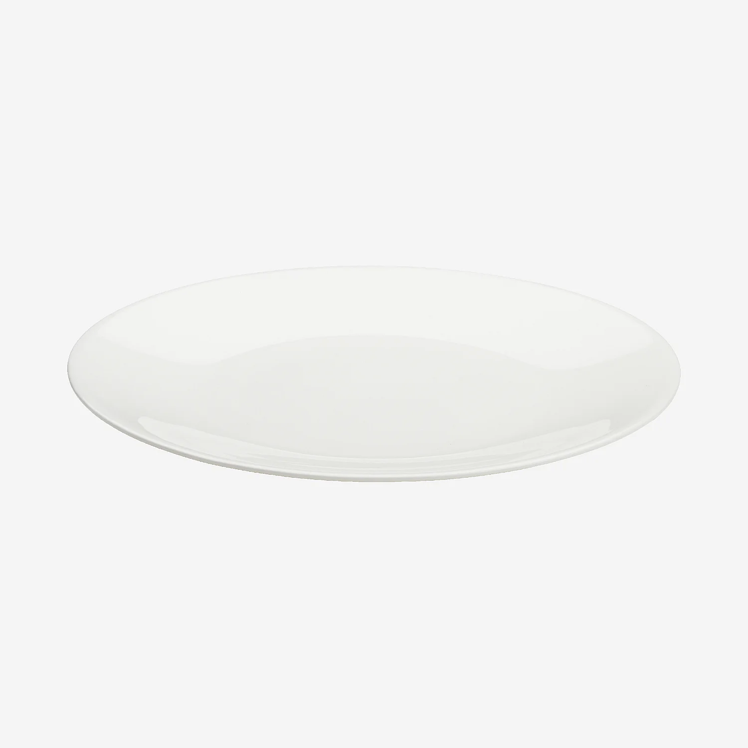 Lot de 6 assiettes plates en porcelaine - 26,5 cm - Blanc - 5