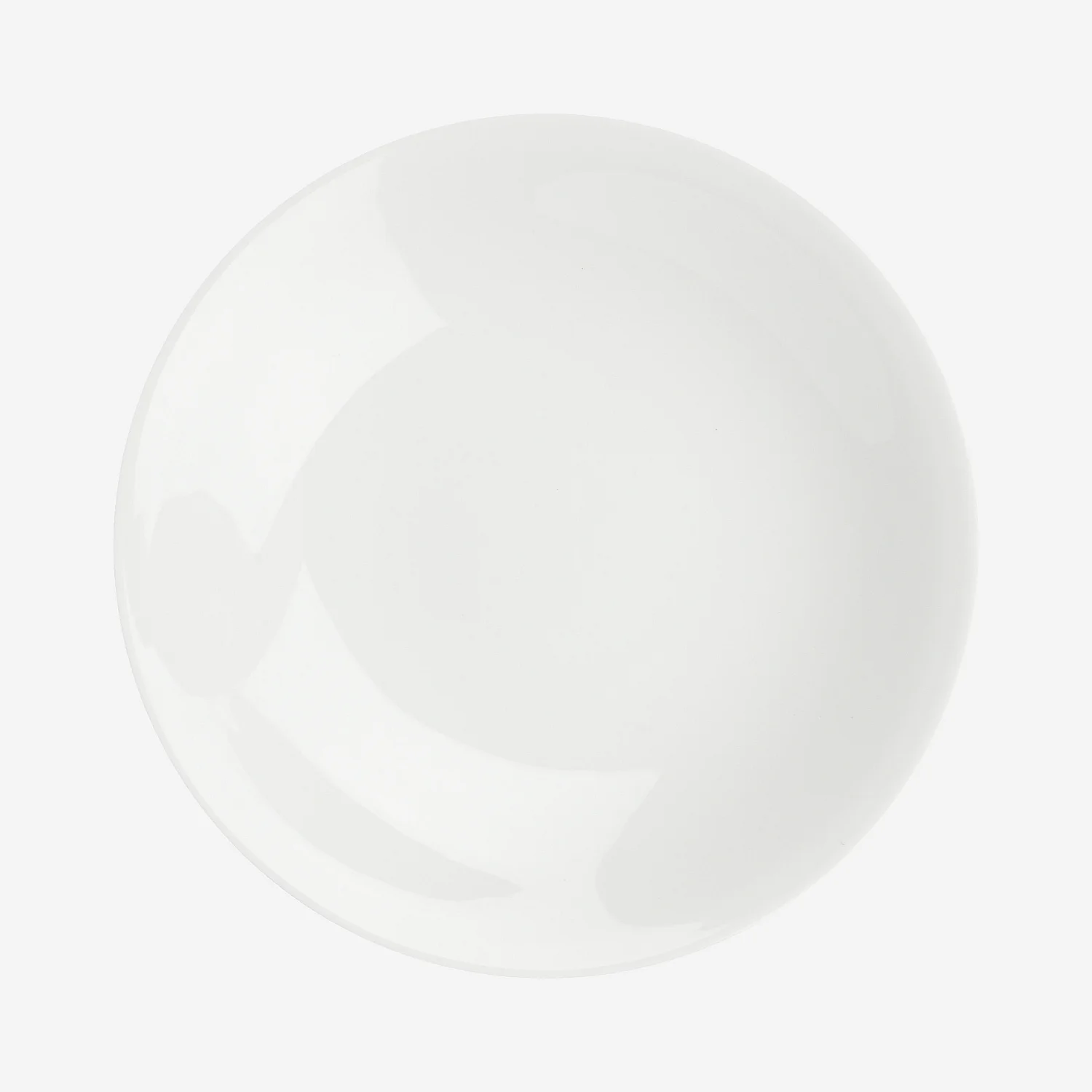 Lot de 6 assiettes creuses en porcelaine - 22 cm - Blanc - 4