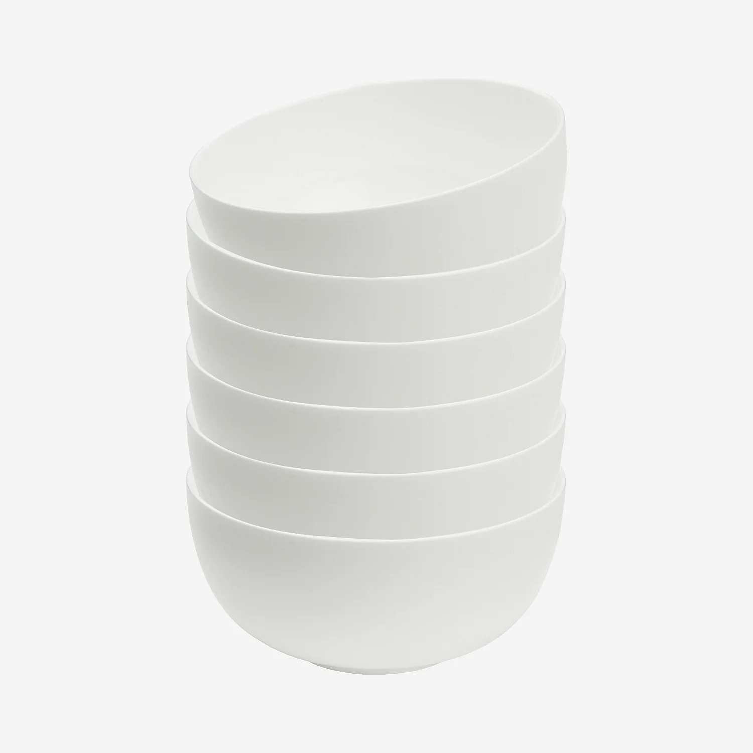 Lot de 6 bols en porcelaine - 11,5 cm - Blanc - 2