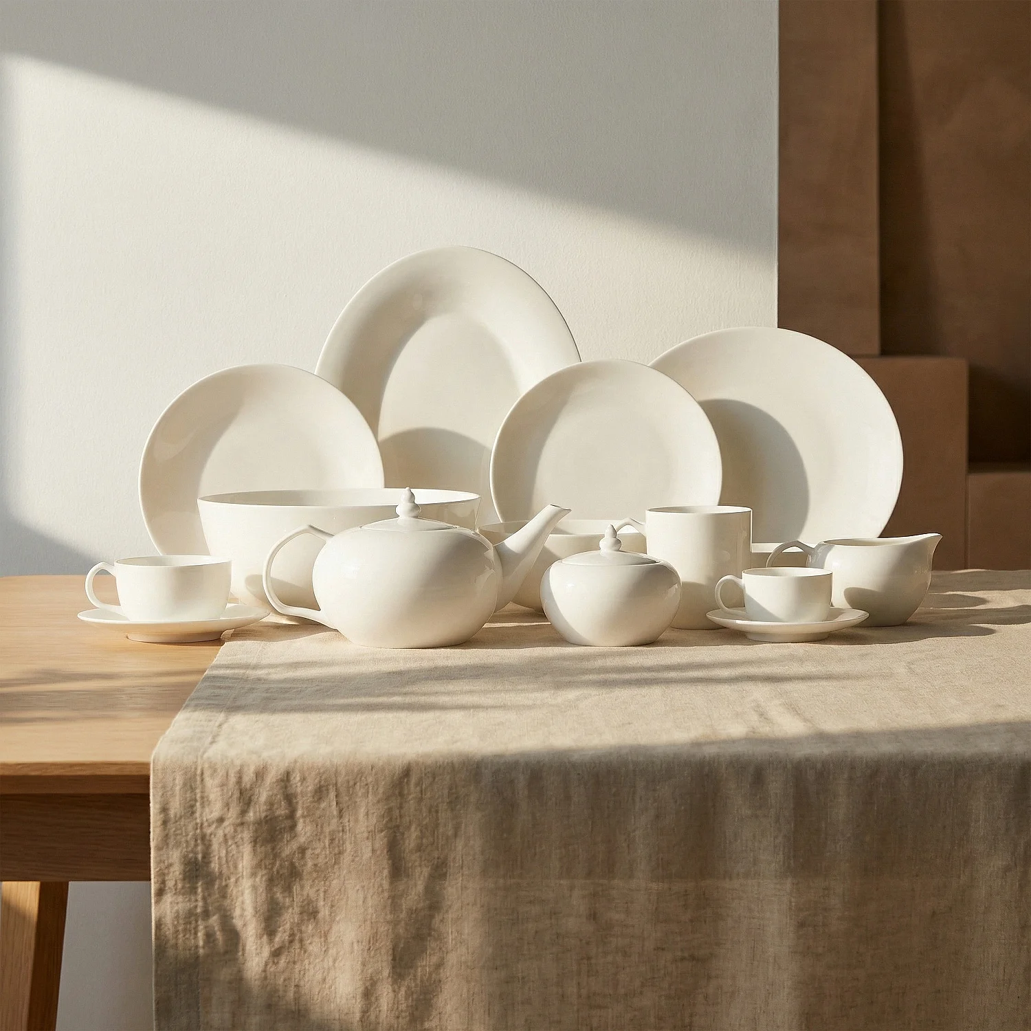 Lot de 6 bols en porcelaine - 16,5 cm - Blanc - 1