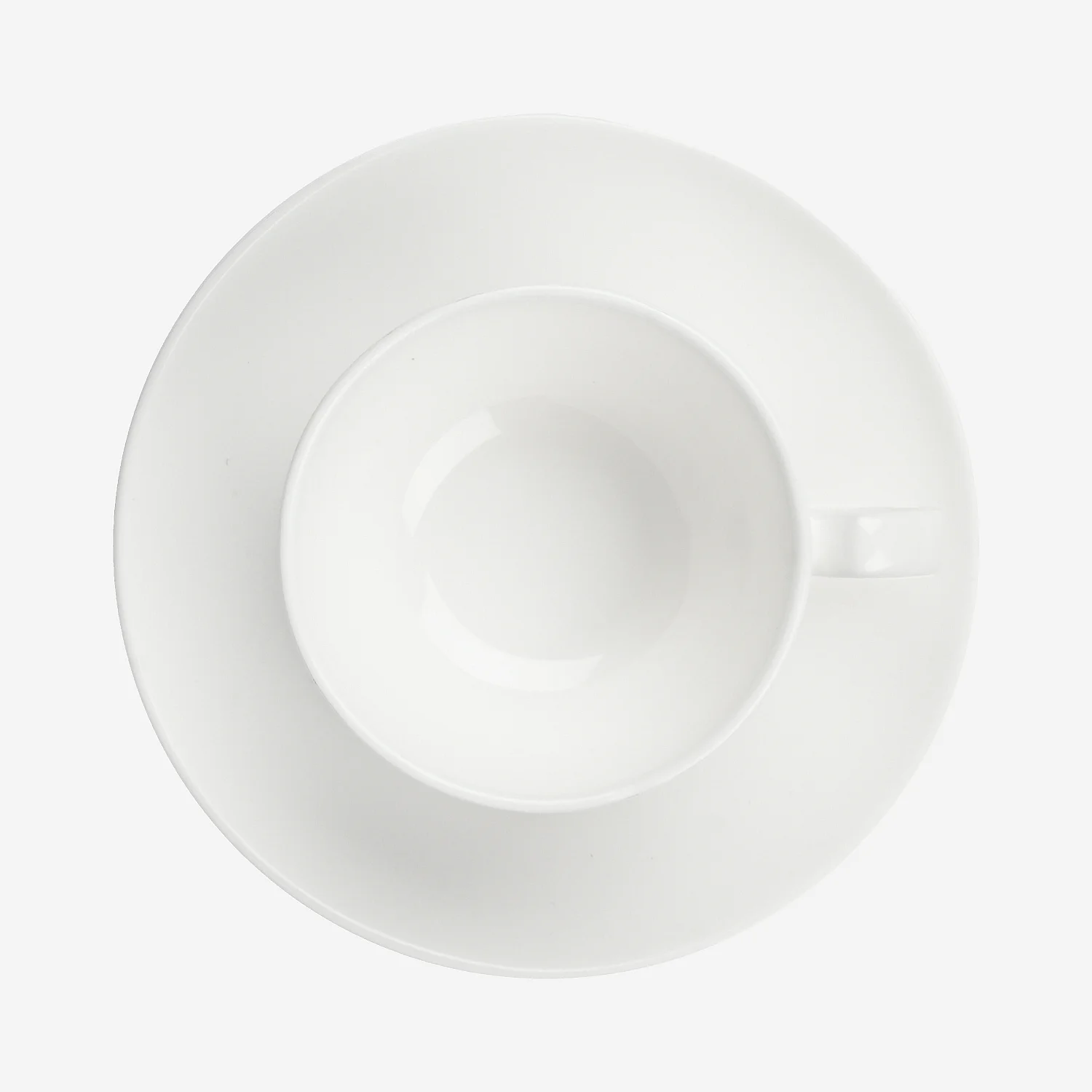 Lot de 6 tasses à espresso avec soucoupes en porcelaine - 9,5 cl - Blanc - 5