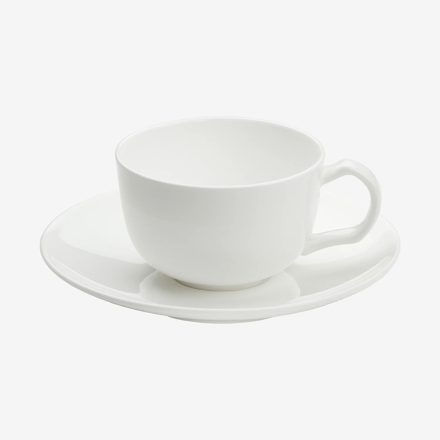 Lot de 6 tasses à espresso avec soucoupes en porcelaine - 9,5 cl - Blanc - 4
