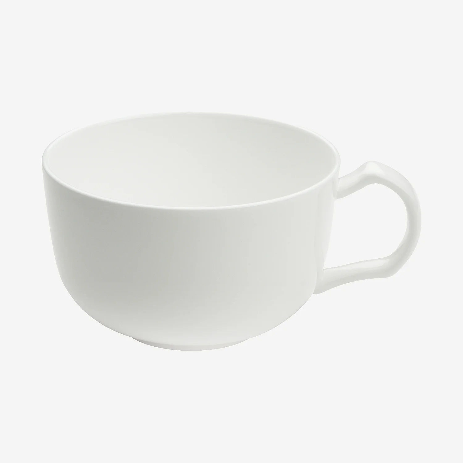 Lot de 6 tasses avec soucoupes en porcelaine - 23 cl - Blanc - 6