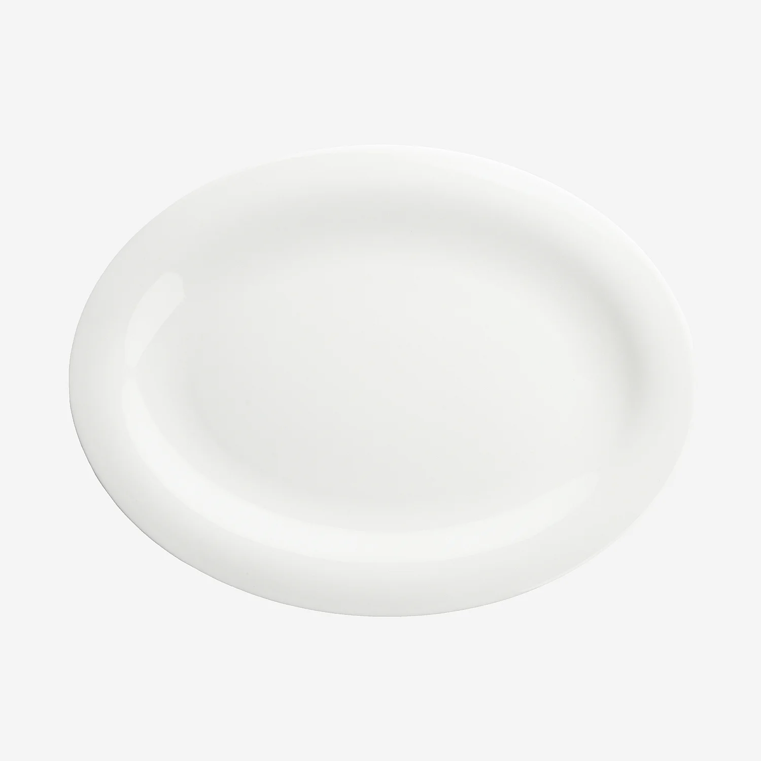 Lot de 2 assiettes à poisson en porcelaine - 33 x 25 cm - Blanc - 4