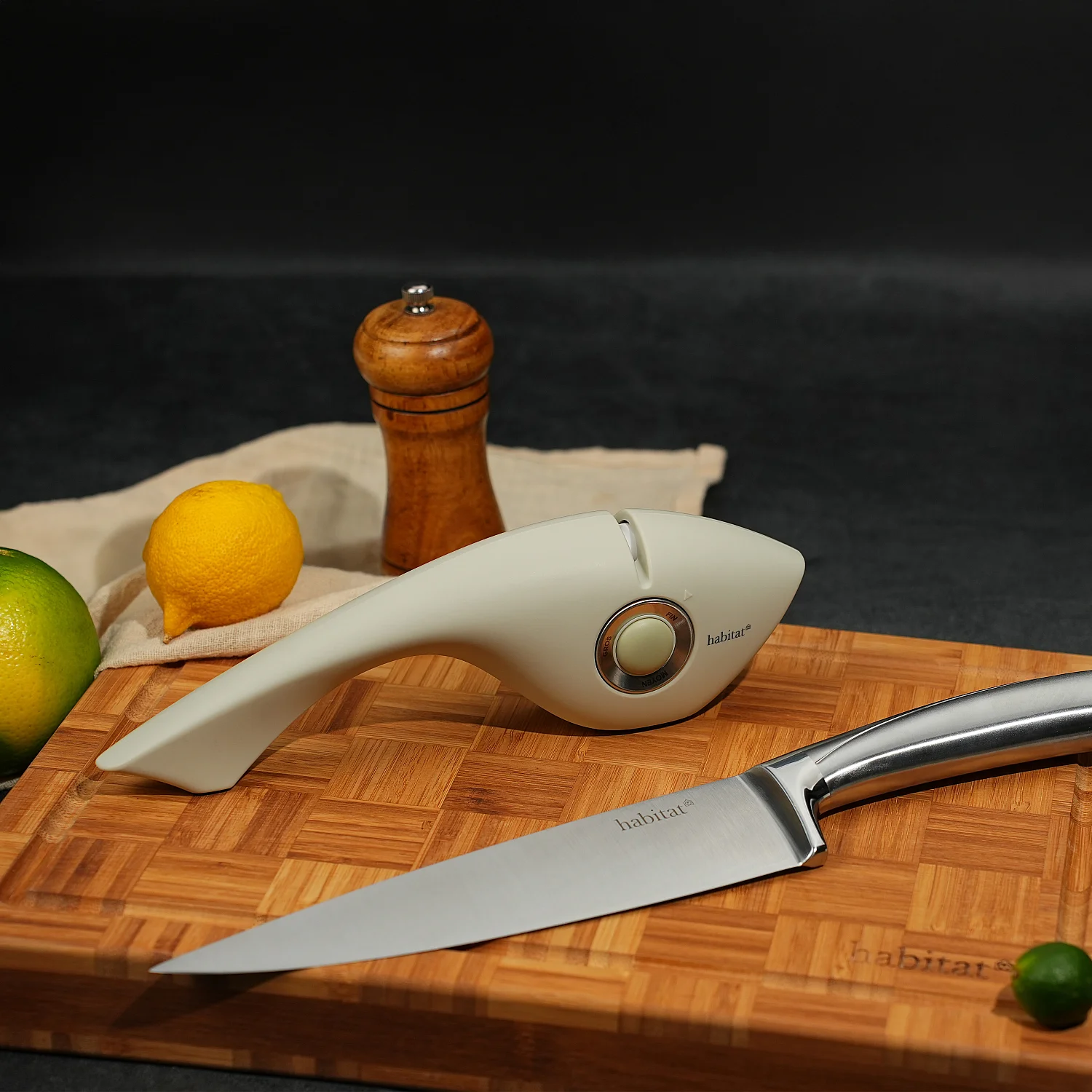 Bloc de 5 couteaux en acier inoxydable - Gris - 6