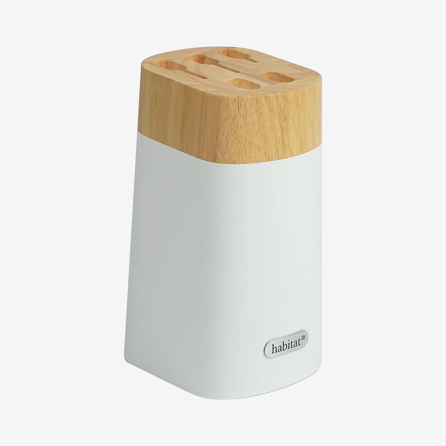 Bloc de 5 couteaux en acier inoxydable - Blanc - 12