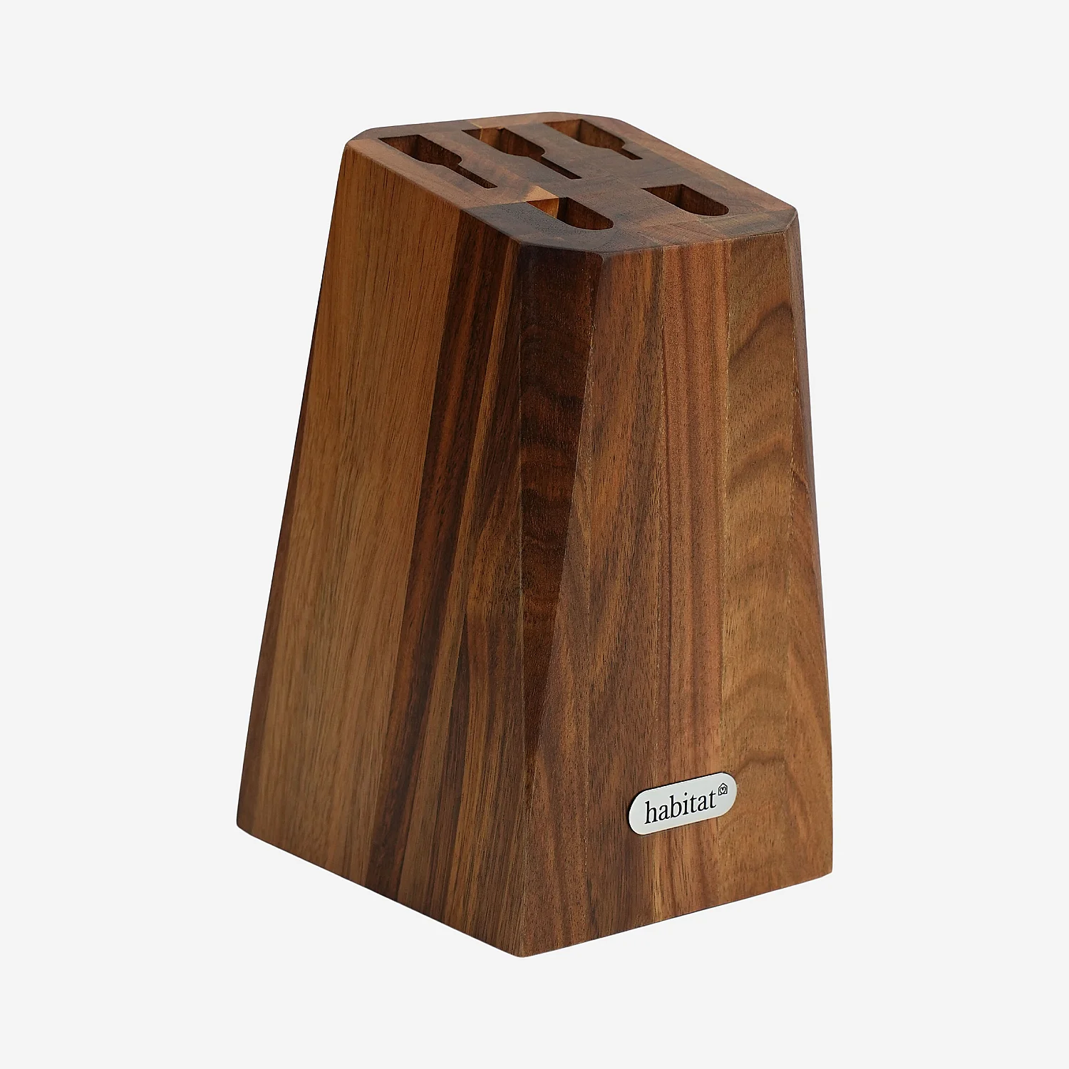 Bloc de 5 couteaux en acier inoxydable et bois d'acacia - Naturel - 5