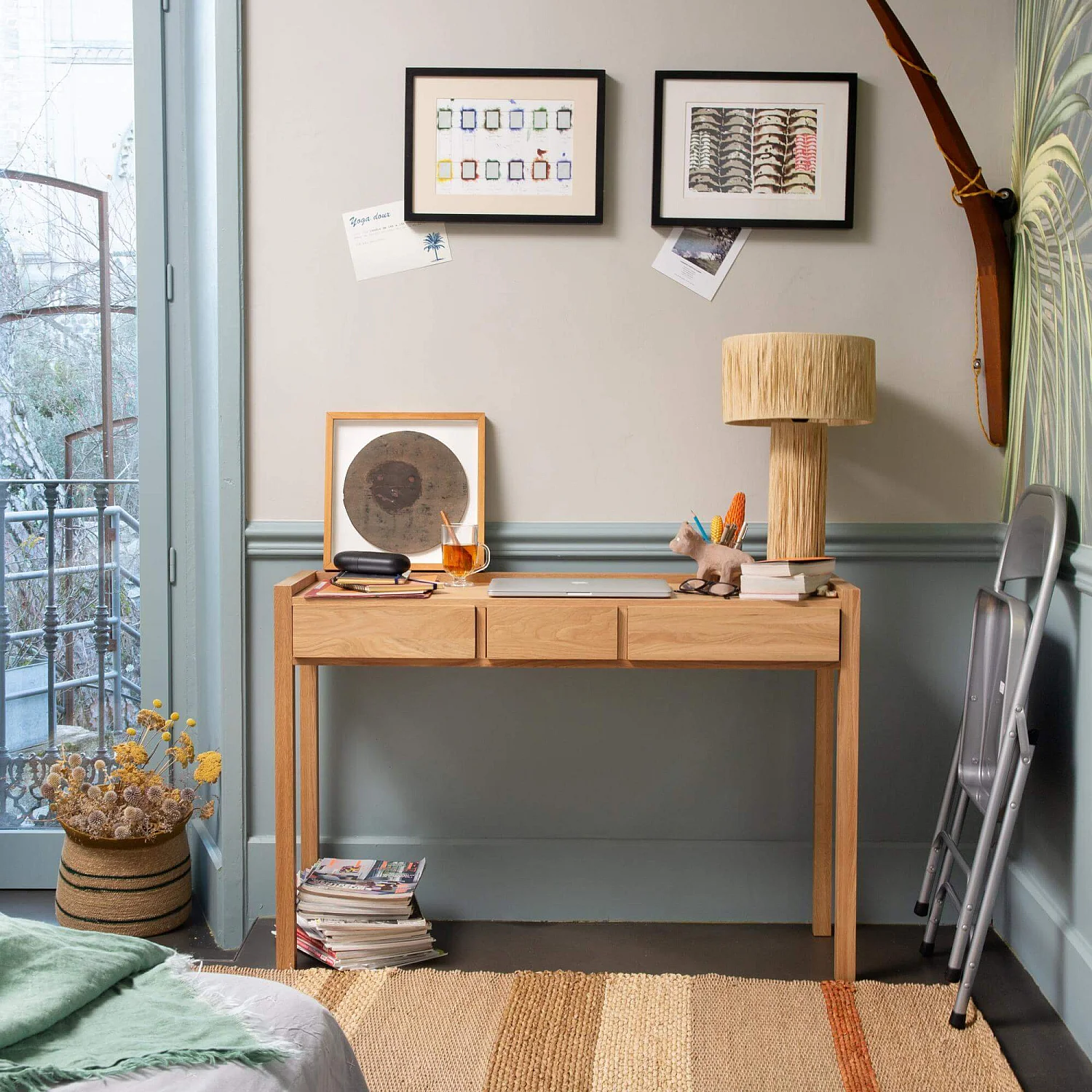 Consolle in rovere con 3 cassetti - Naturale - Design by Bethan Gray - 1