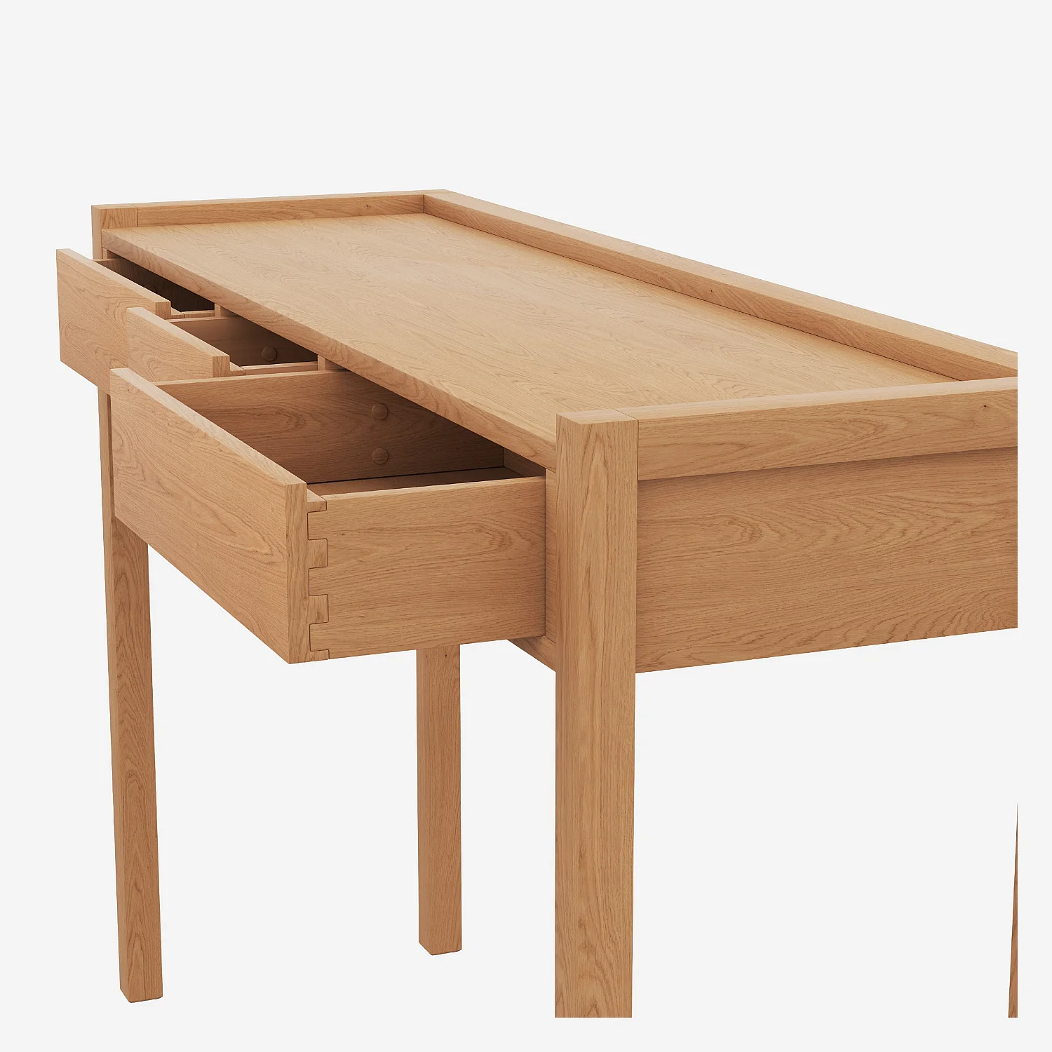 Wandtafel met laden van massief eiken - Design by Bethan Gray - 4