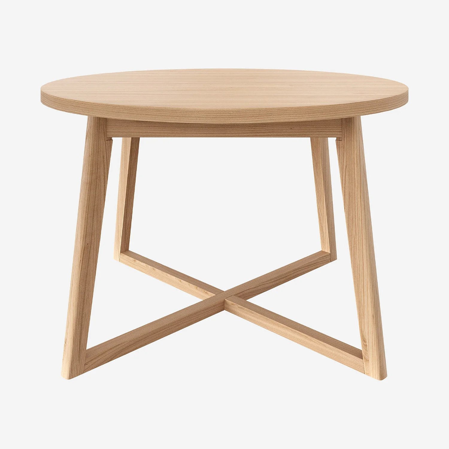 Table ronde extensible en chêne - Naturel - 6