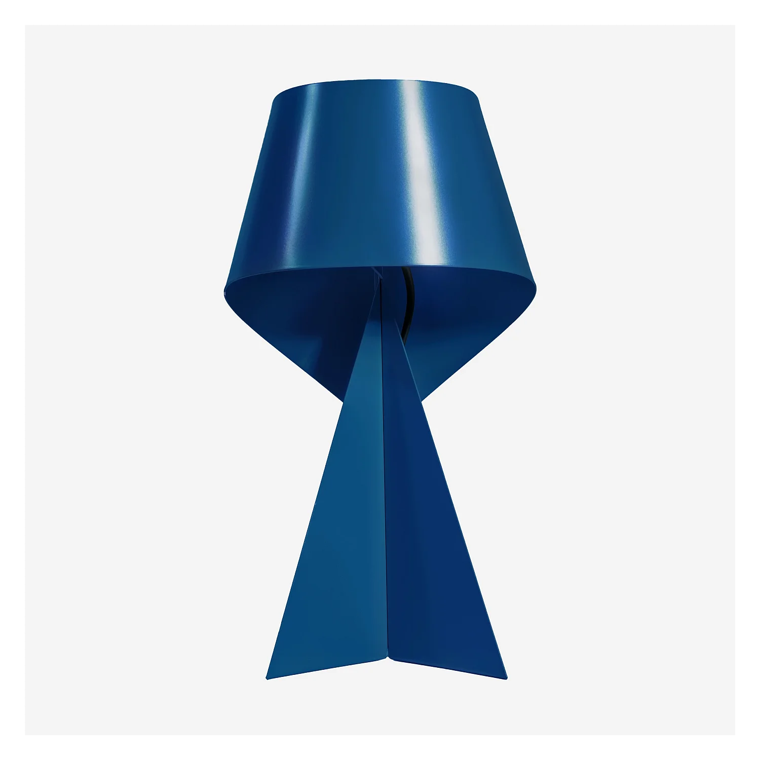 Edizione limitata - Lampada da tavolo in metallo - Blu Pacifico - 50 cm - Design by Claire Norcross - 2