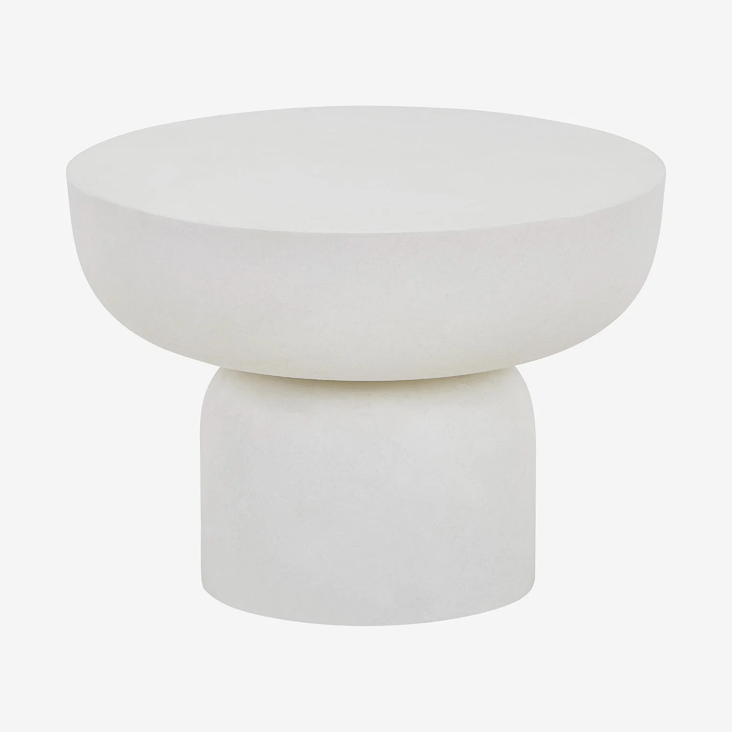 Table d'appoint de jardin en fibre de ciment - 48 cm - Blanc opalin - 2