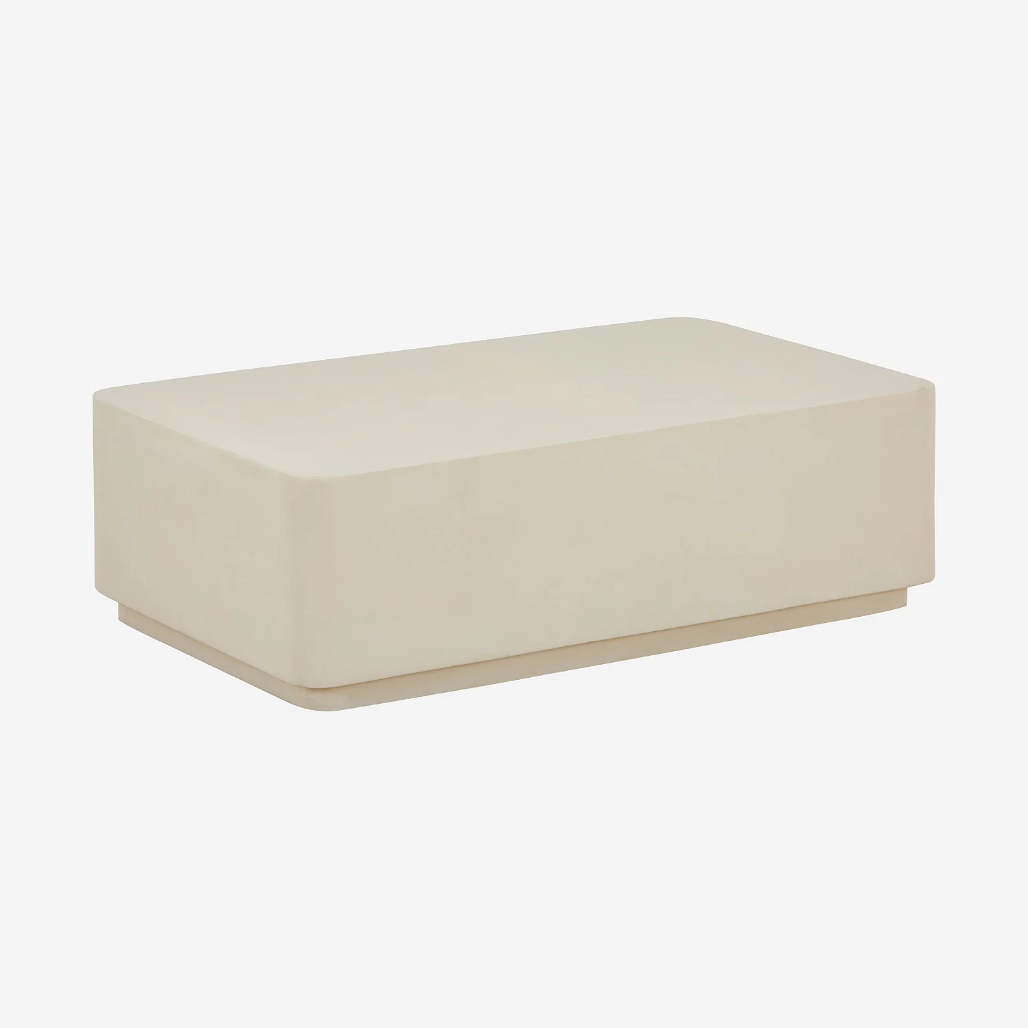 Table basse de jardin en fibre de ciment - Beige sable - 4