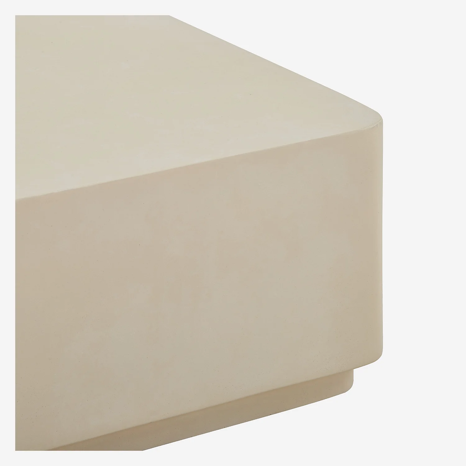 Table basse de jardin en fibre de ciment - Beige sable - 3