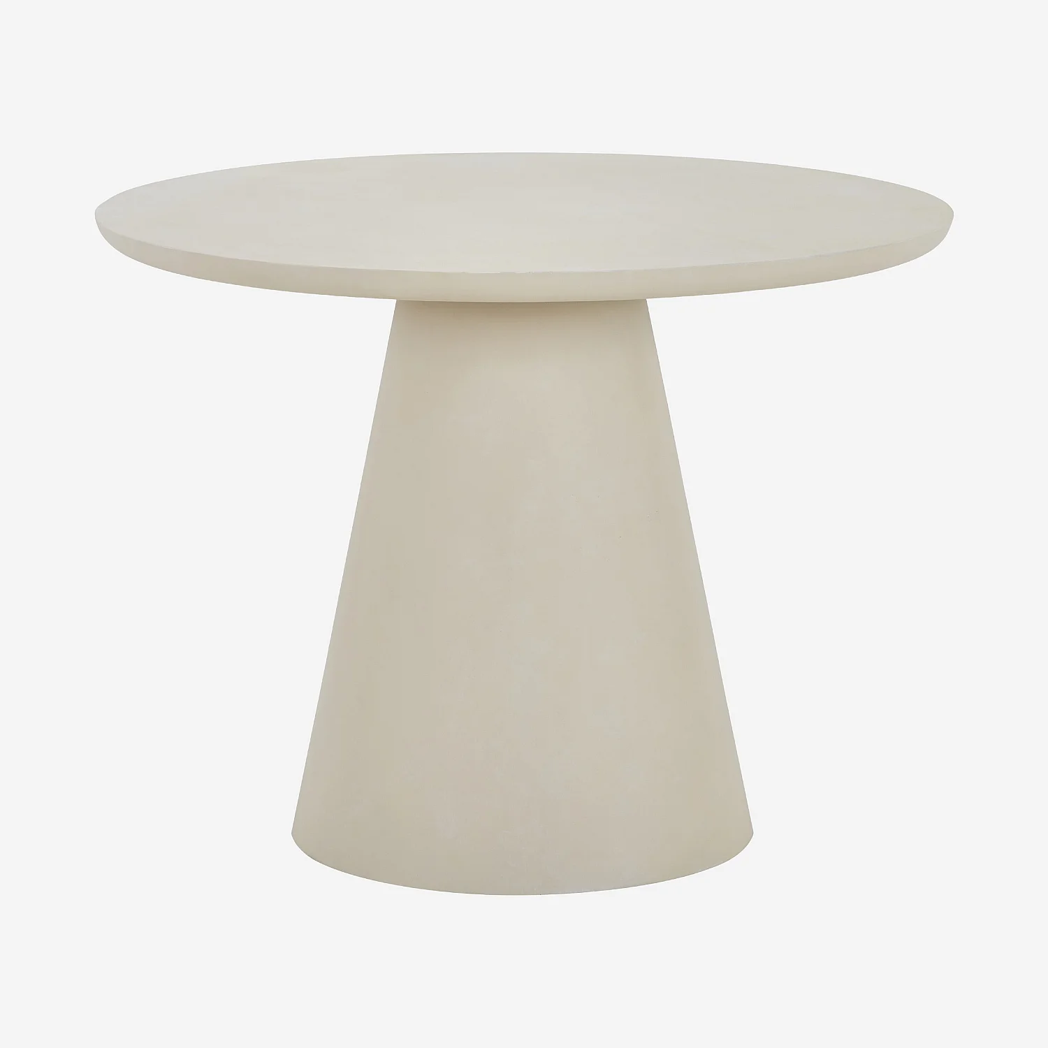 Table à manger de jardin en fibre de ciment - Beige sable - 2