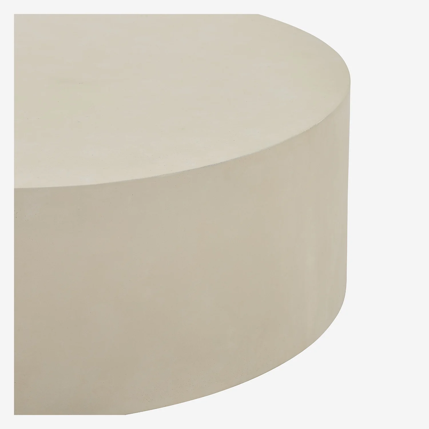 Table basse de jardin en fibre de ciment - Beige sable - 3