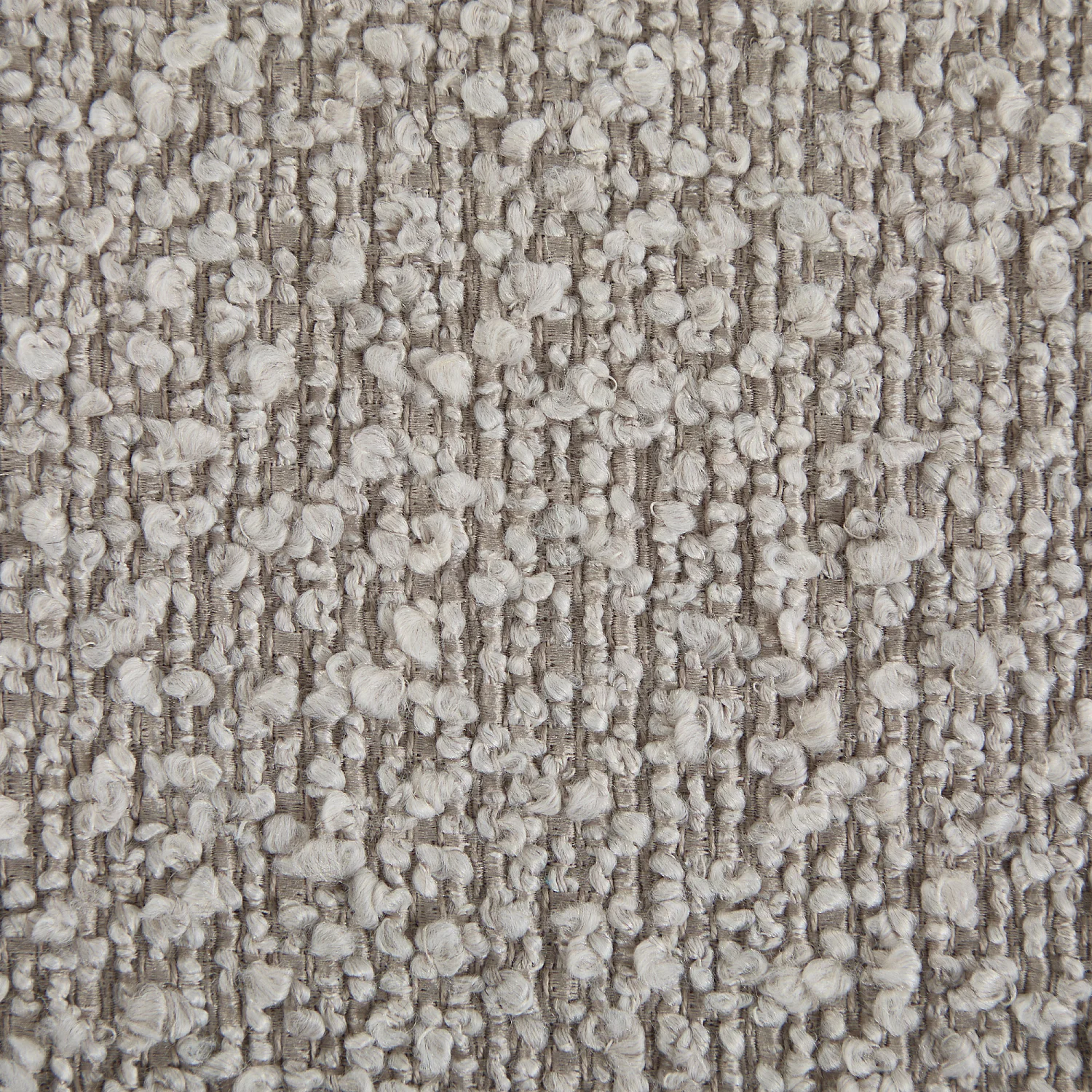 Panca in tessuto bouclé e metallo - Grigio perla e nero - 4