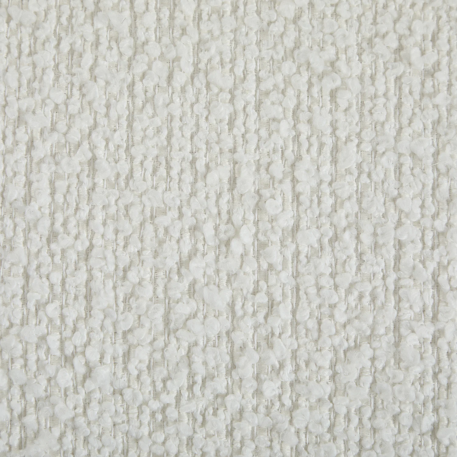 Banc en tissu bouclette et métal - Blanc et beige - 4