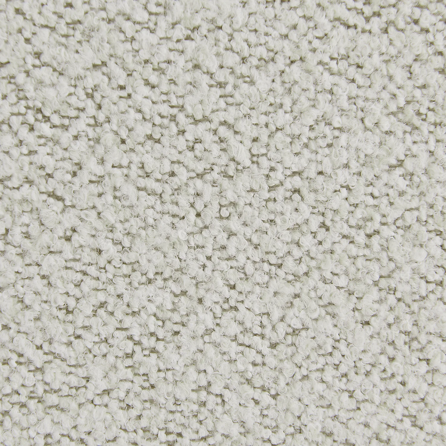 Fauteuil pivotant en tissu bouclette garni de plumes - Ivoire - 4