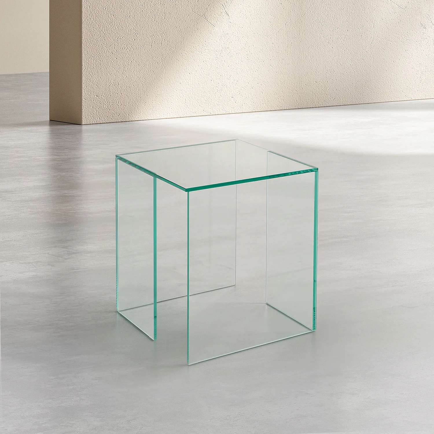 Bijzettafel van gehard glas - Transparant - Design by Céline Mognon Fichet - 1