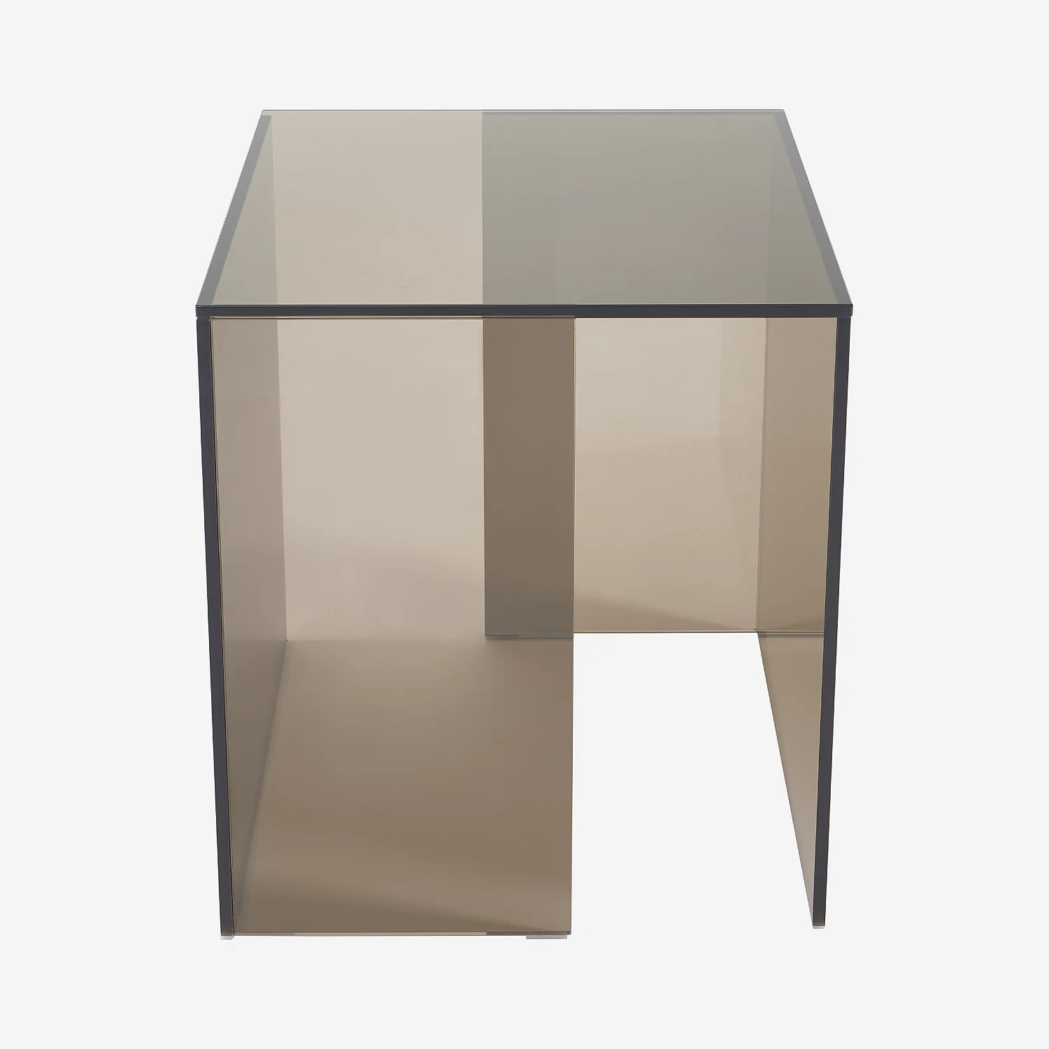 Bijzettafel van gehard glas - Asbruin - Design by Céline Mognon Fichet - 2