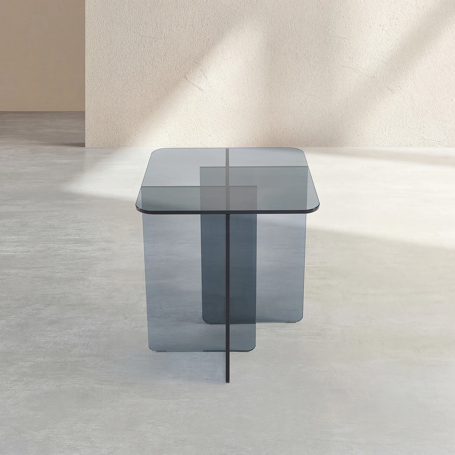 Tavolino d'appoggio in vetro temperato - Grigio fumé - Design by Céline Mognon Fichet - 3