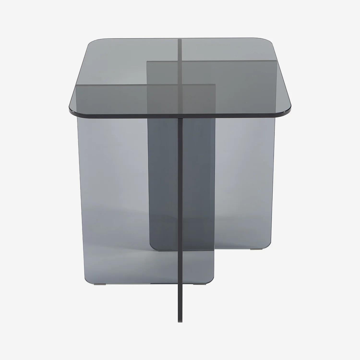 Bijzettafel van gehard glas - Rookgrijs - Design by Céline Mognon Fichet - 4