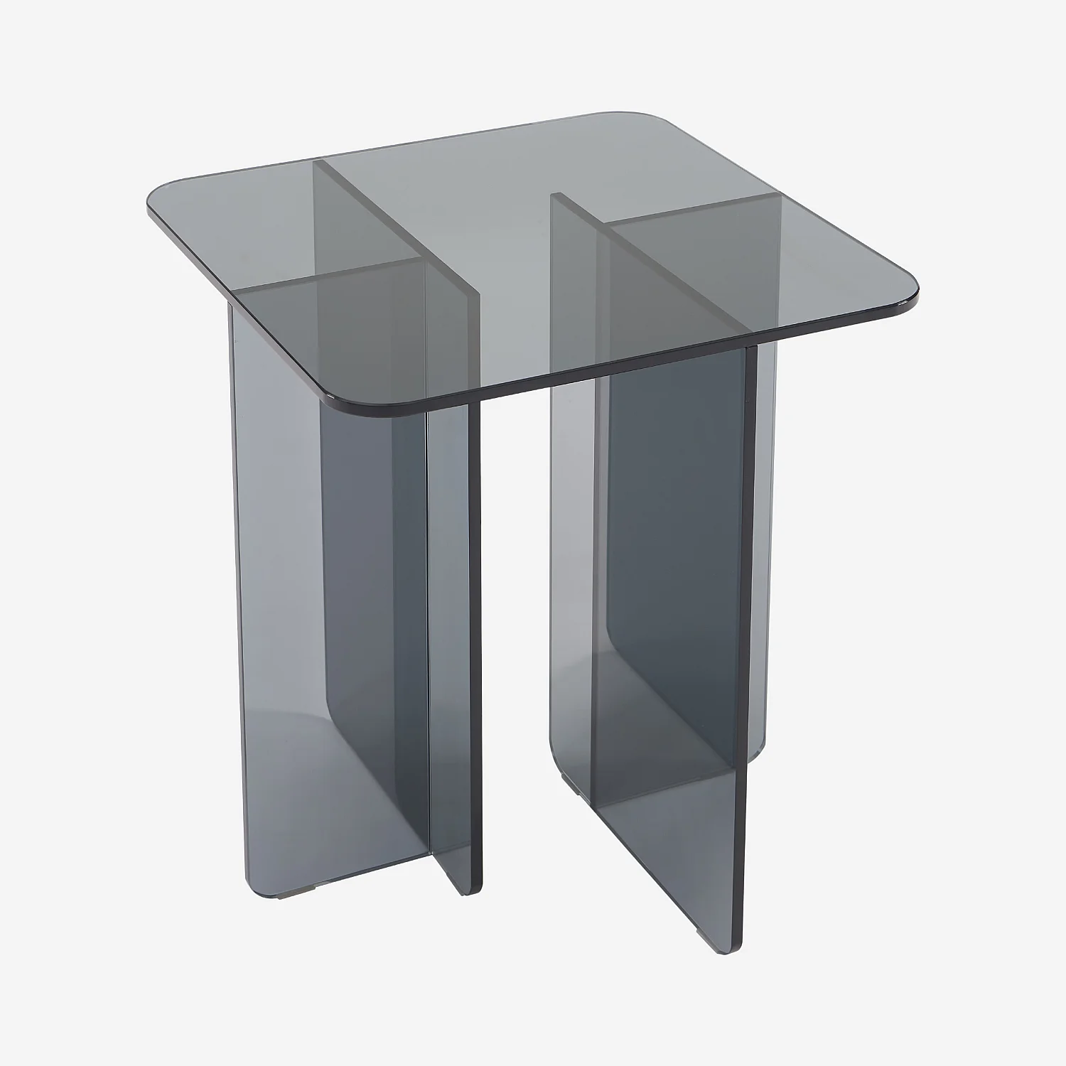 Bijzettafel van gehard glas - Rookgrijs - Design by Céline Mognon Fichet - 1