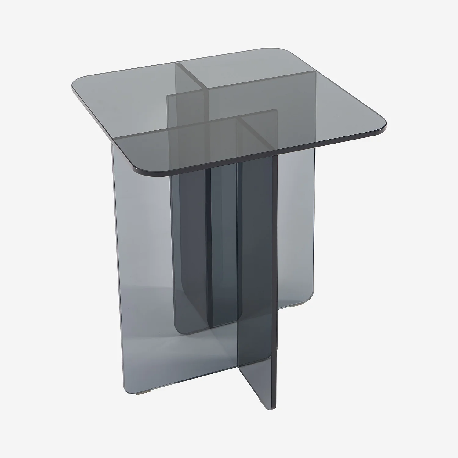 Bijzettafel van gehard glas - Rookgrijs - Design by Céline Mognon Fichet - 3