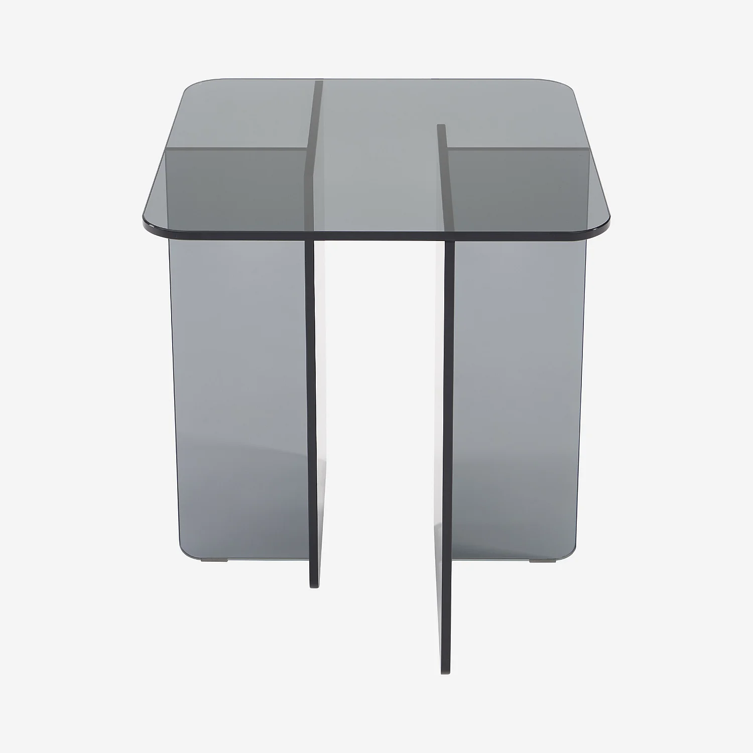 Bijzettafel van gehard glas - Rookgrijs - Design by Céline Mognon Fichet - 2