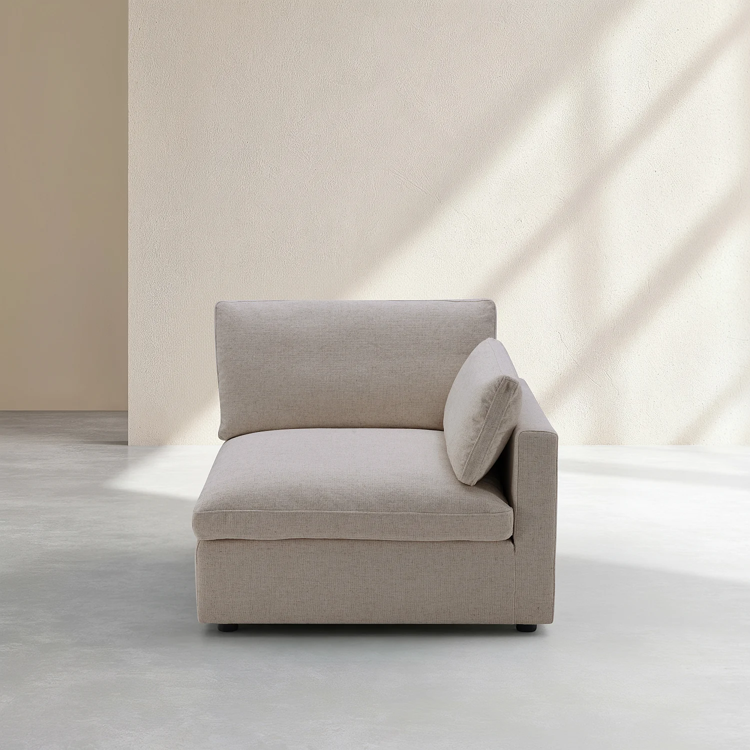 Elément d'angle réversible en tissu - Taupe - 1