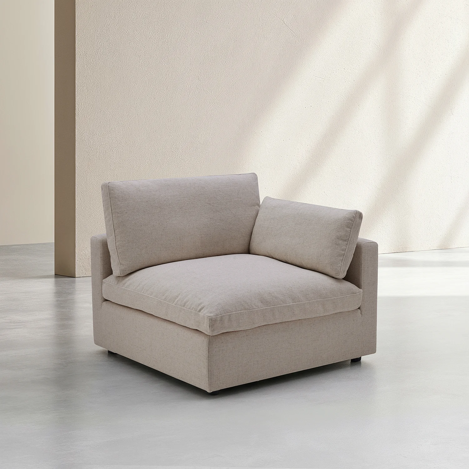 Elément d'angle réversible en tissu - Taupe - 3